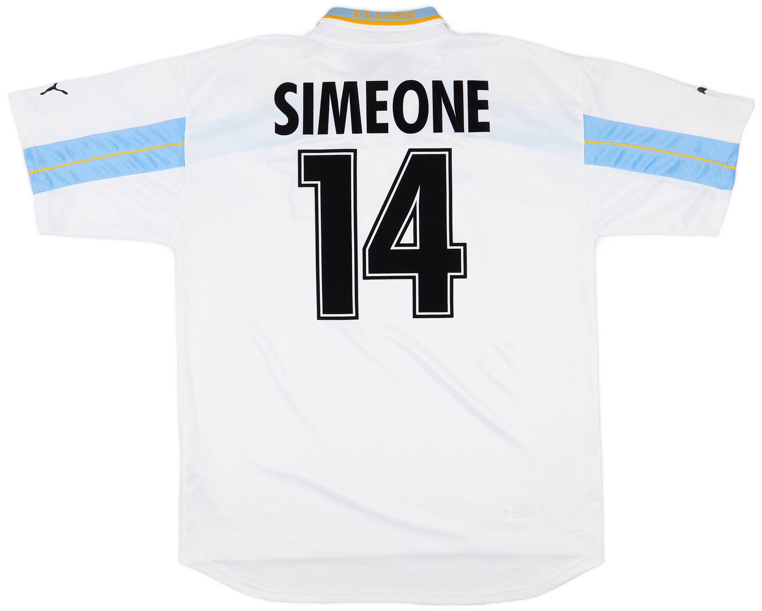 1999-00 Lazio Centenary Home Shirt Simeone #14 - 6/10 - (XXL)