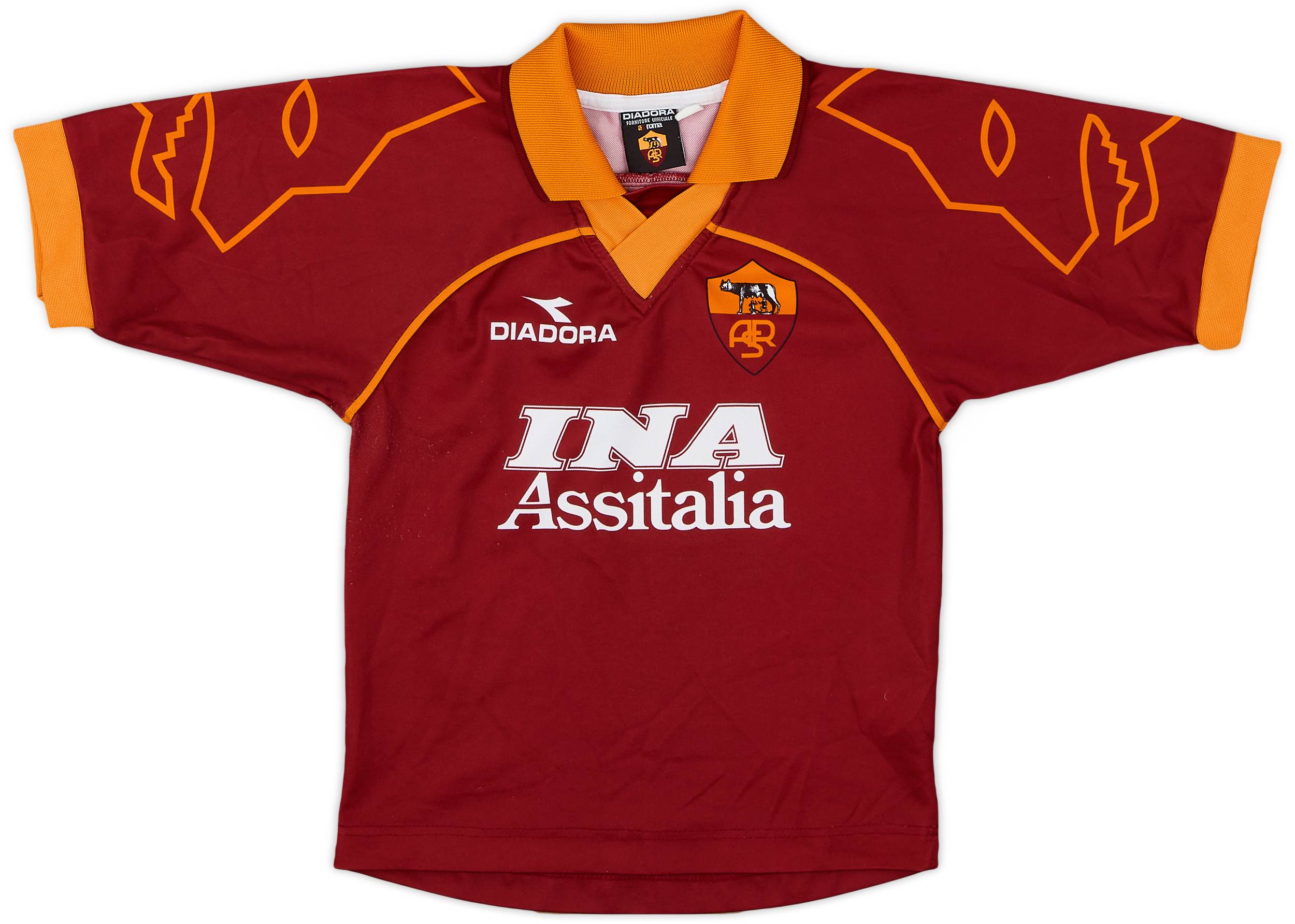 f*m様 1999-00 diadora Roma Home Shirt 中田在 1999-00 Roma Home Shirt - 8/10 - (S.Boys)