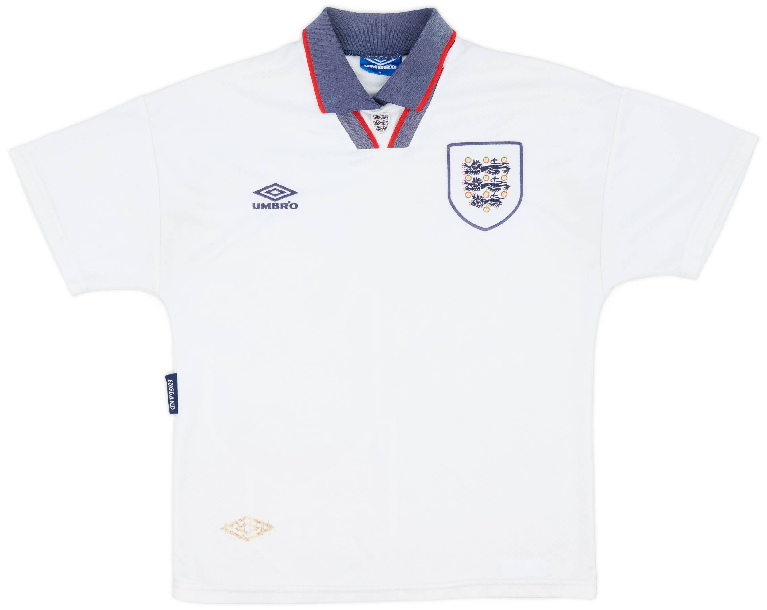 1993-95 England Home Shirt - 5/10 - (M)