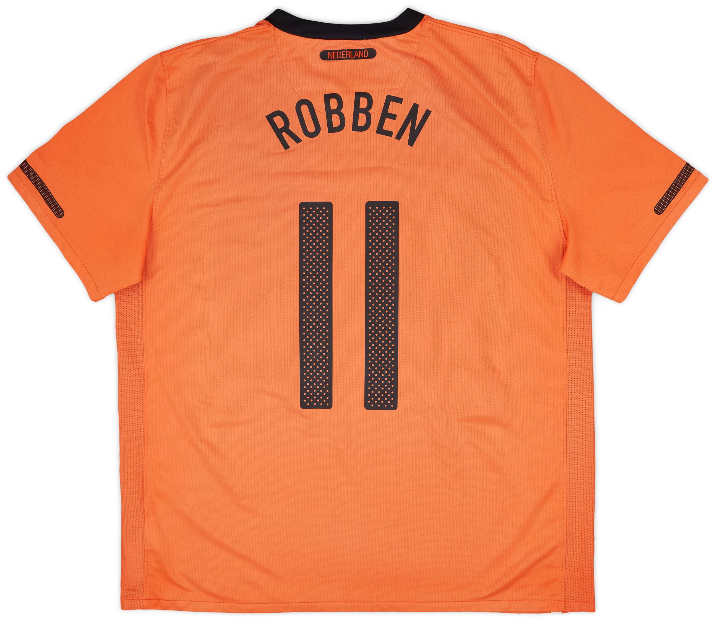 2010-11 Netherlands Home Shirt Robben #11 - 7/10 - (XL)