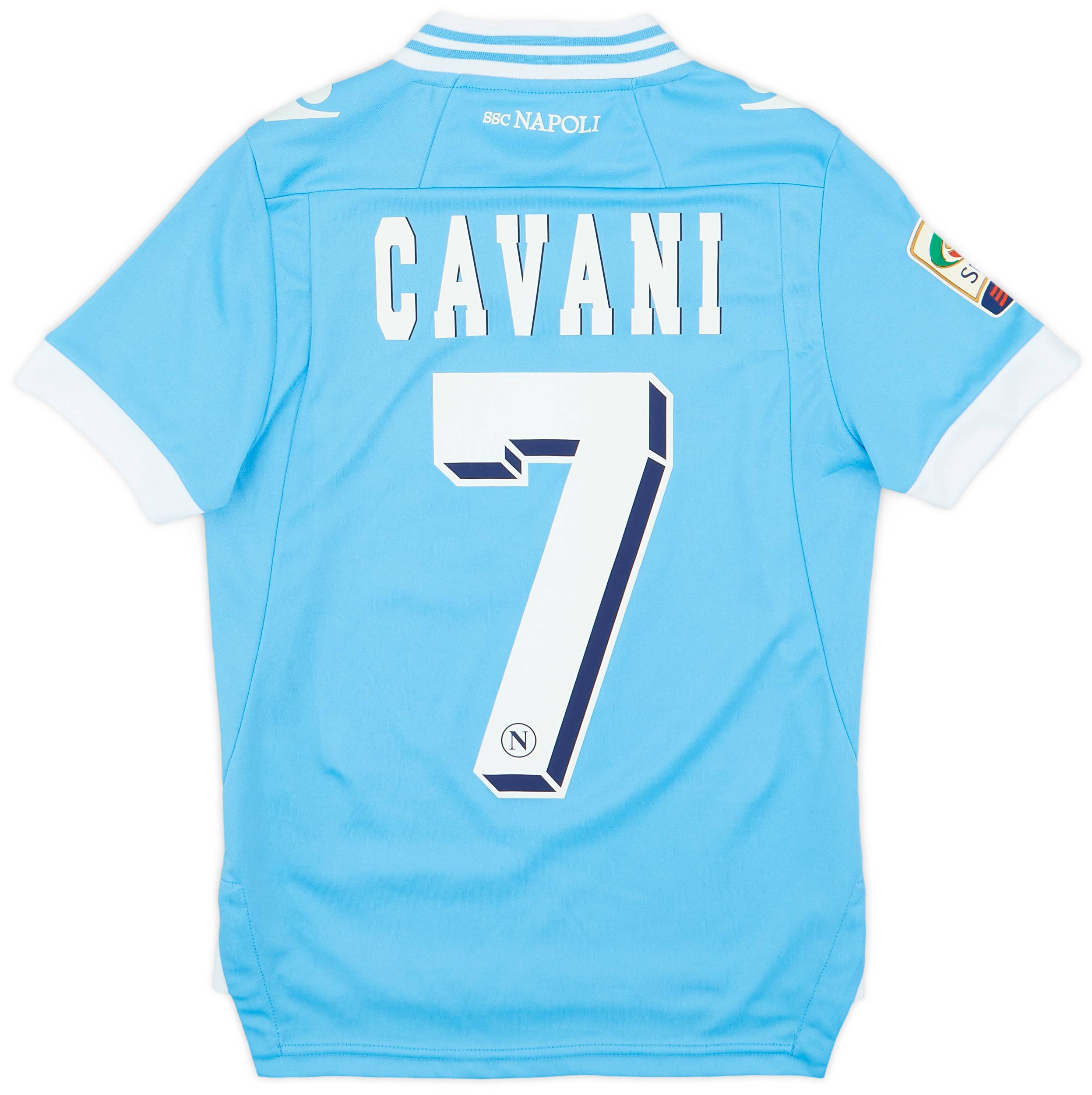 2012-13 Napoli Home Shirt Cavani #7 - 9/10 - (S.Boys)