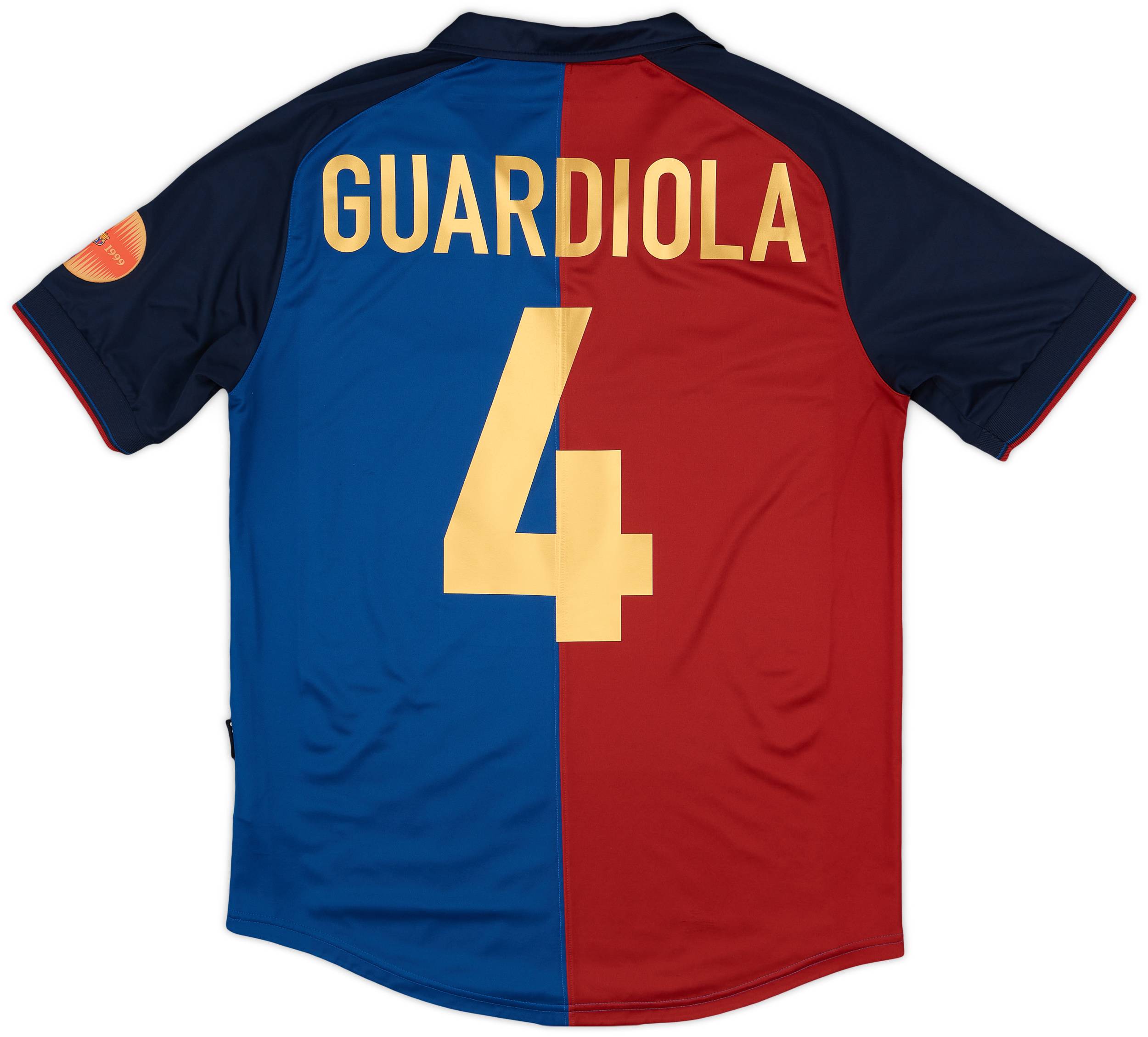 2013-14 Barcelona Nike Retro 1999-00 Centenary Home Shirt Guardiola #4 - 7/10 - (M)