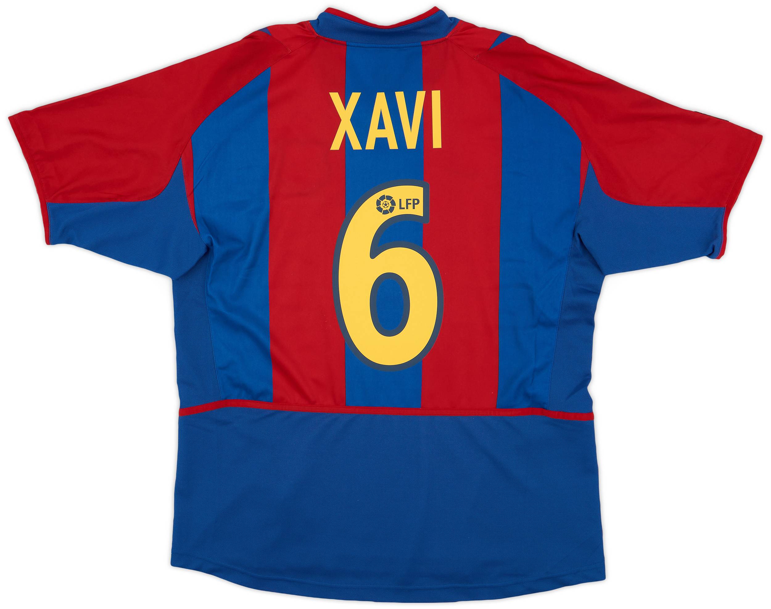 2002-03 Barcelona Home Shirt Xavi #6 - 7/10 - (L)