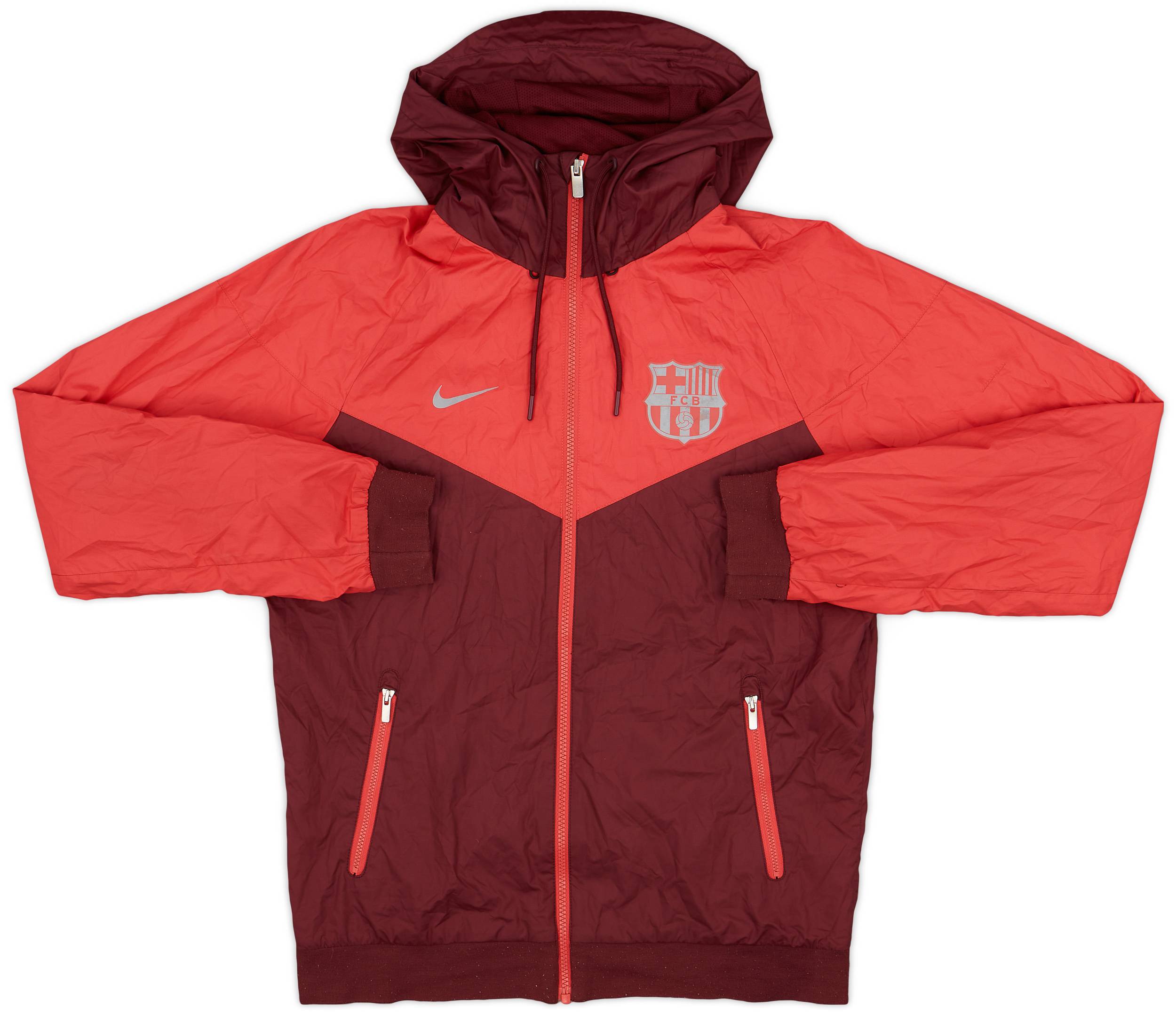 2018-19 Barcelona Nike Hooded Rain Jacket - 7/10 - (S)