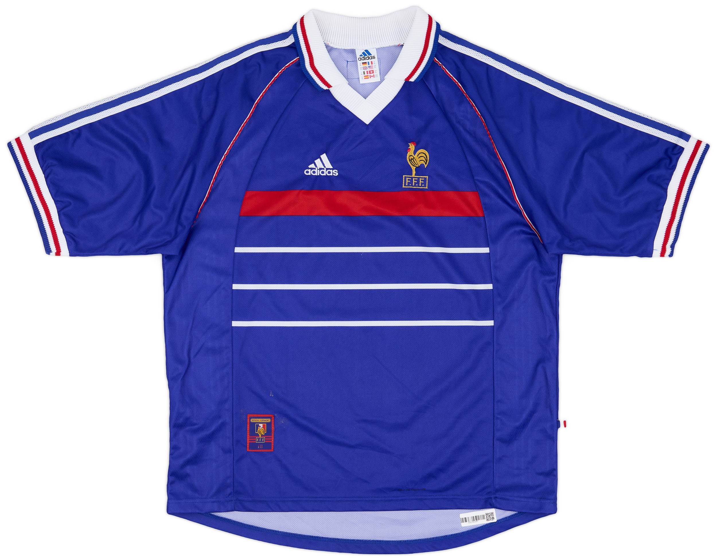 1998-00 France Home Shirt - 8/10 - (XL)