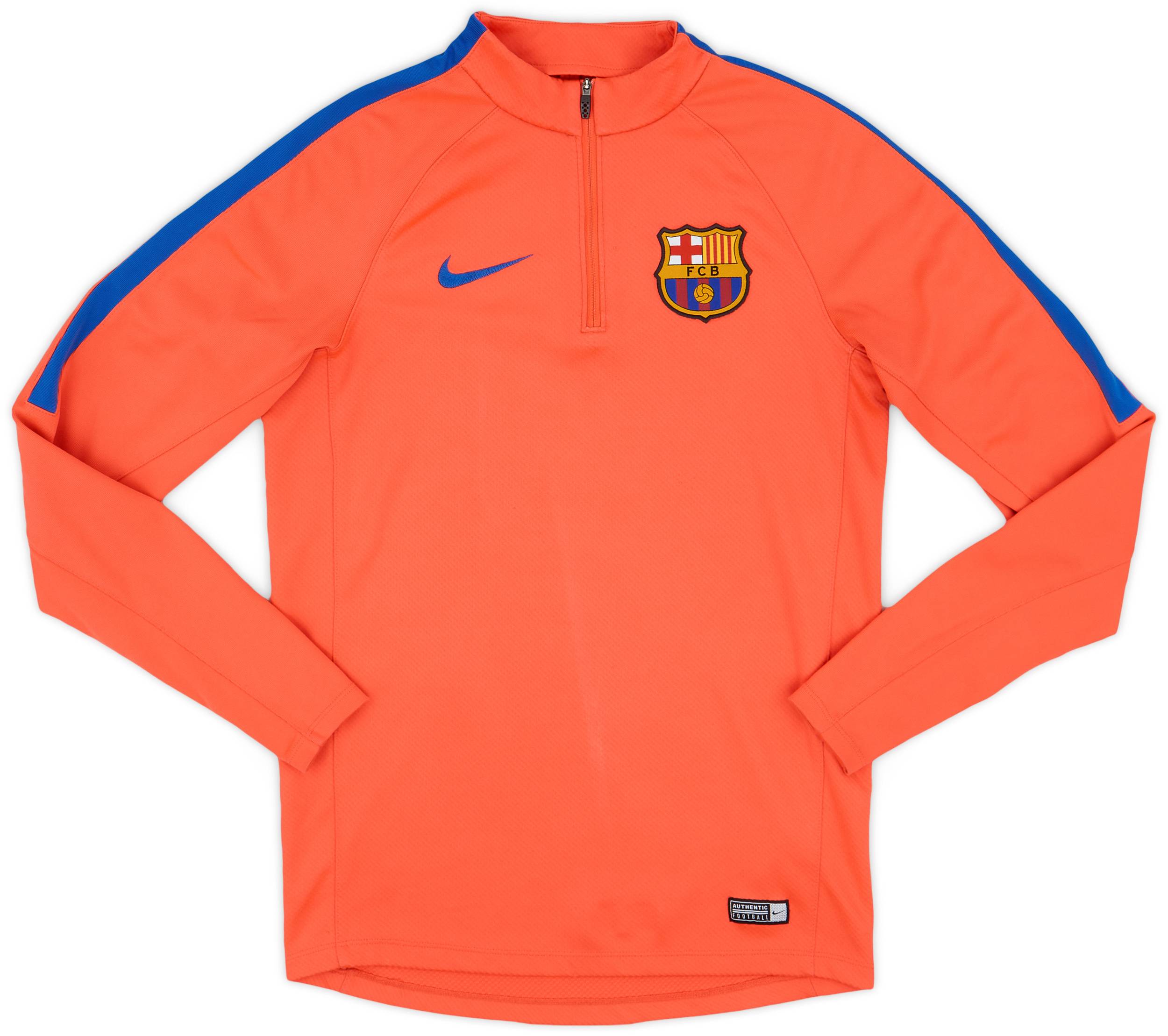 2016-17 Barcelona Nike 1/4 Zip Training Top - 8/10 - (S)