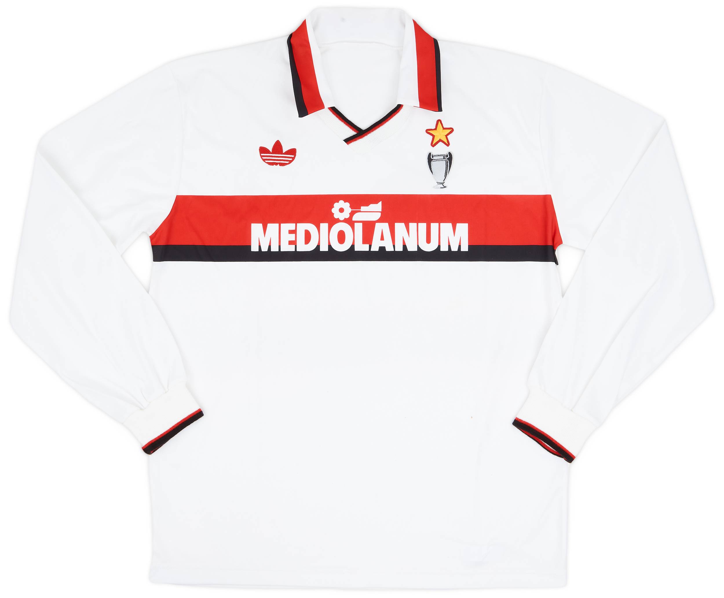 ウェア ADIDAS 1990/1991 AC MILAN  JERSEY AC MILAN ITALY 1990/1991 AWAY FOOTBALL SHIRT ADIDAS SIZE L