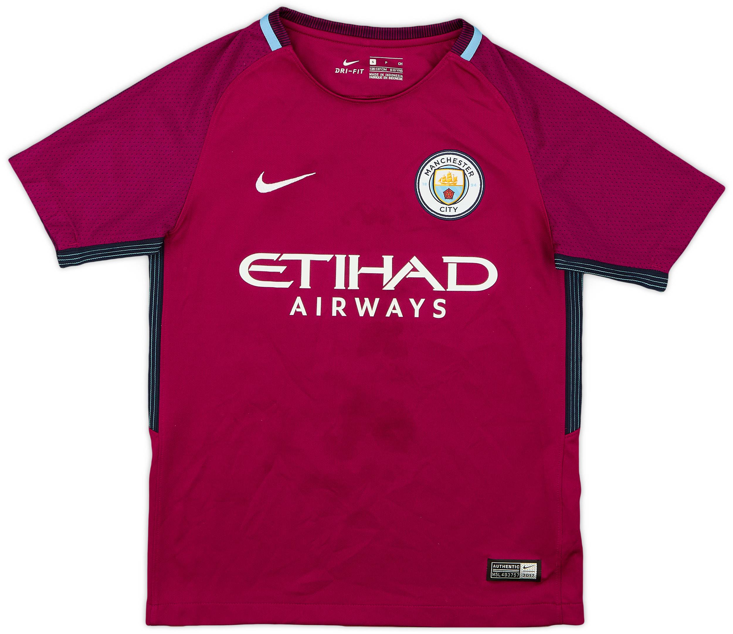 2017-18 Manchester City Away Shirt - 5/10 - (S.Boys)