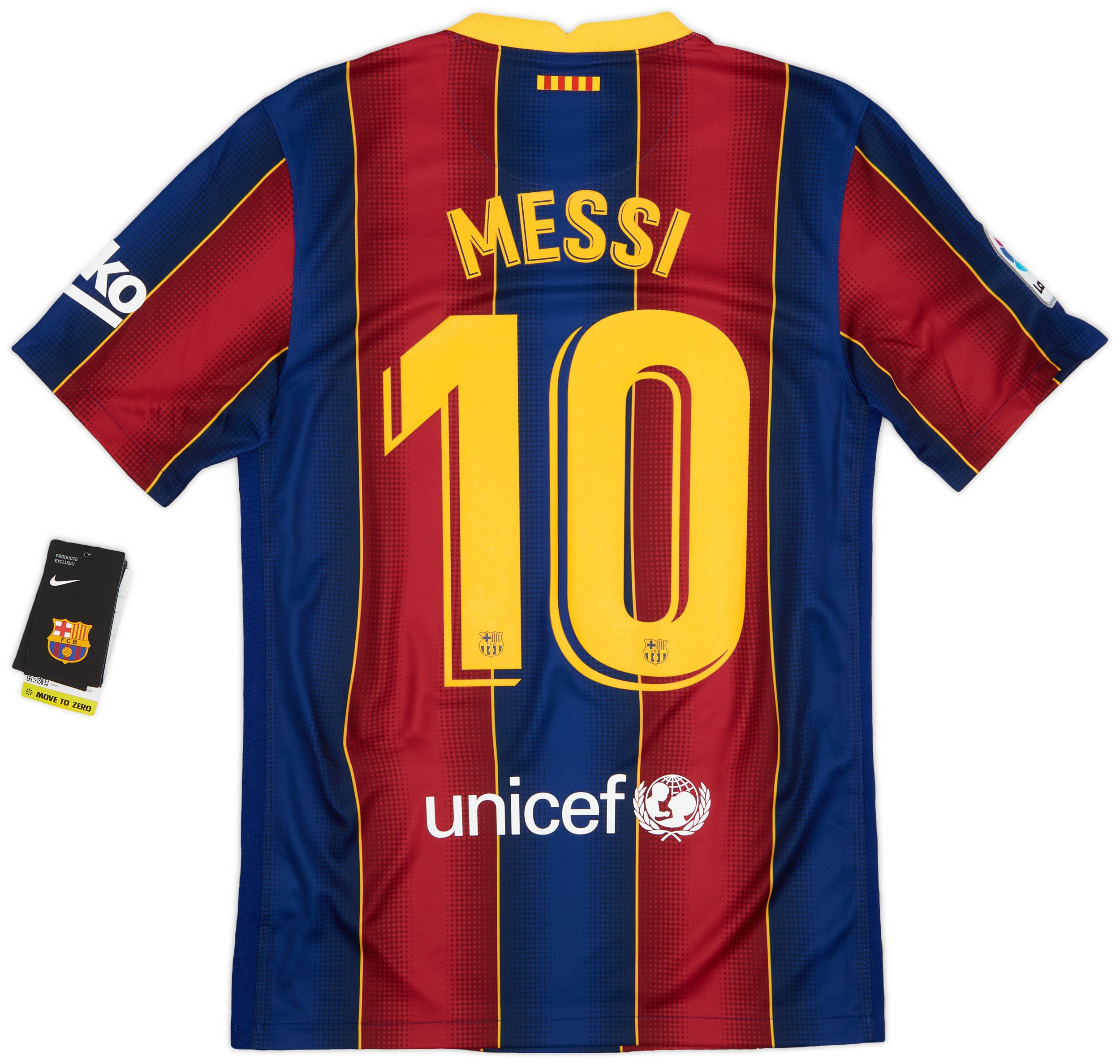 2020-2021 FC Barcelona home shirt #10 Messi (M, L