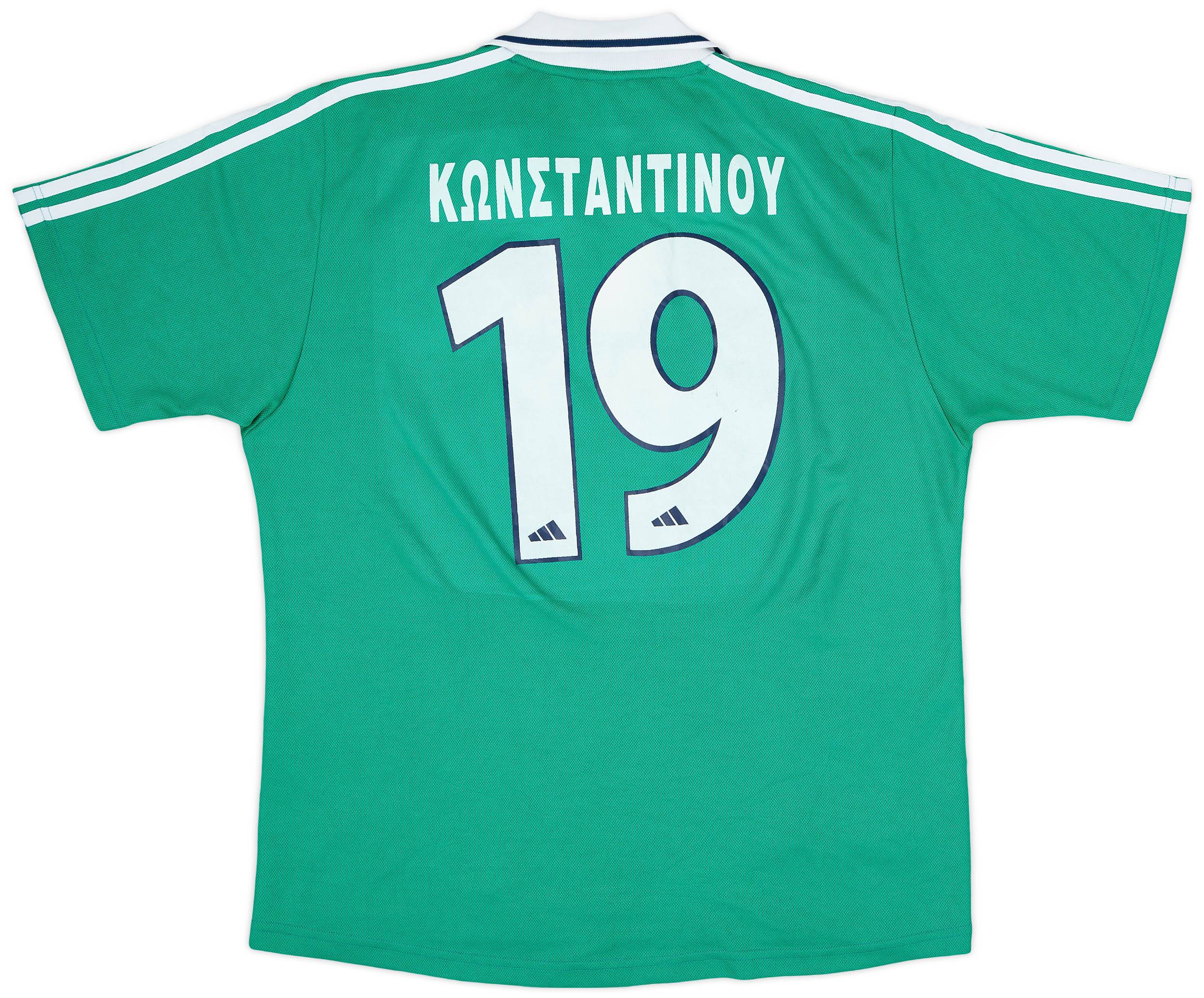 2000-01 Panathinaikos Home Shirt Konstantinou #19 - 6/10 - (L)