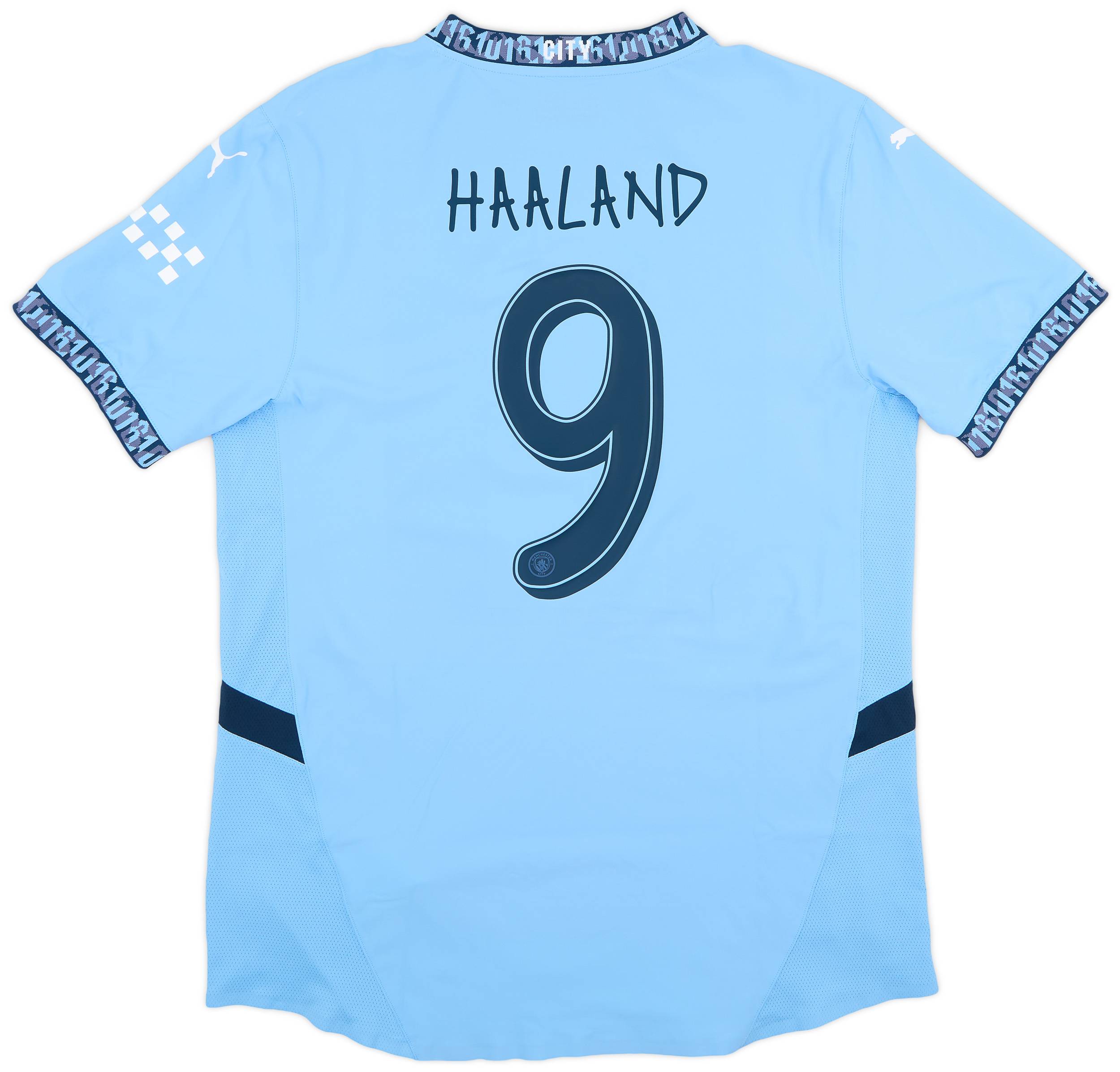 2024-25 Manchester City Authentic Home Shirt Haaland #9 - 10/10 - (XL)