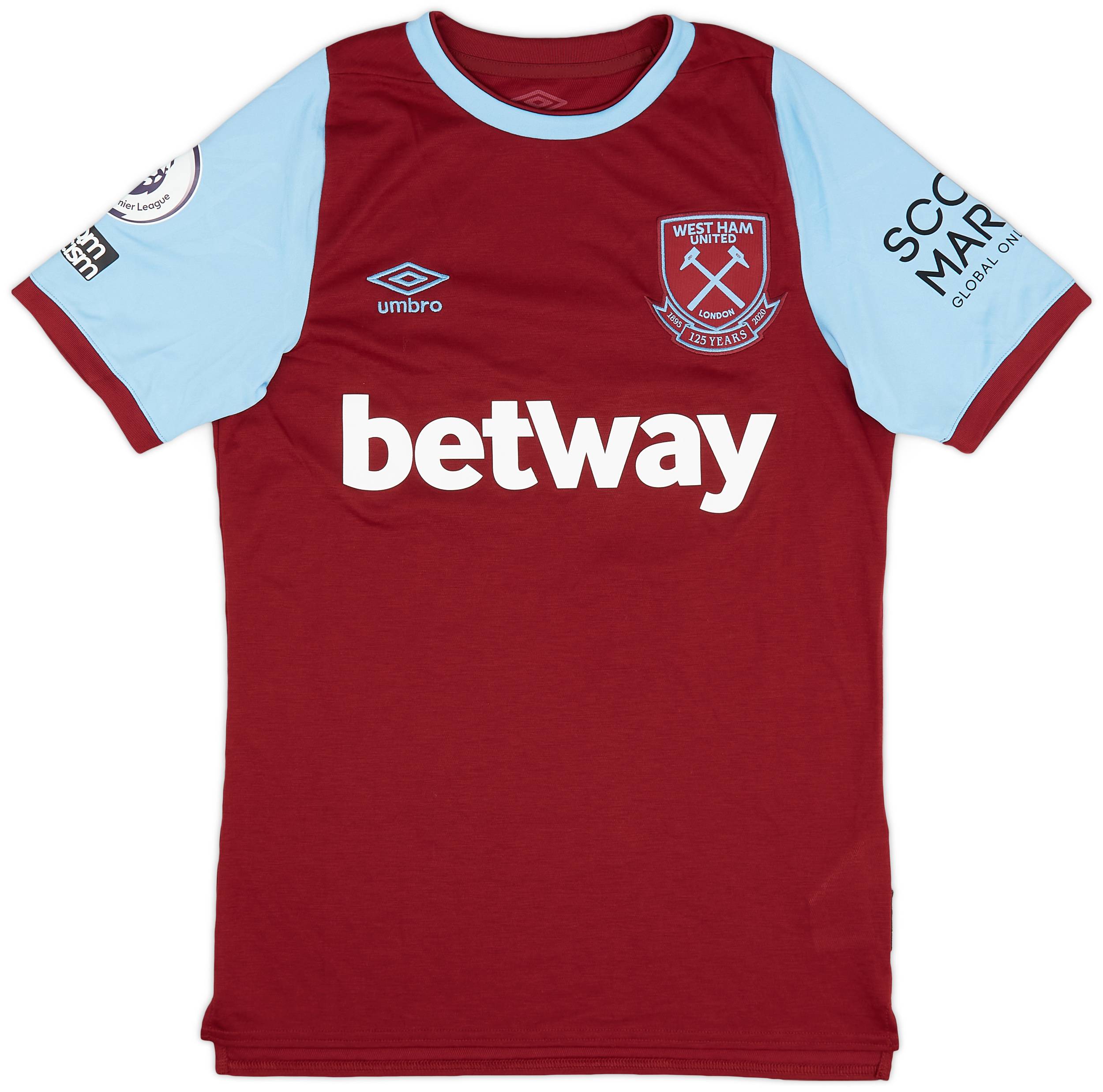 2020-21 West Ham Match Issue Home Shirt Lingard #11