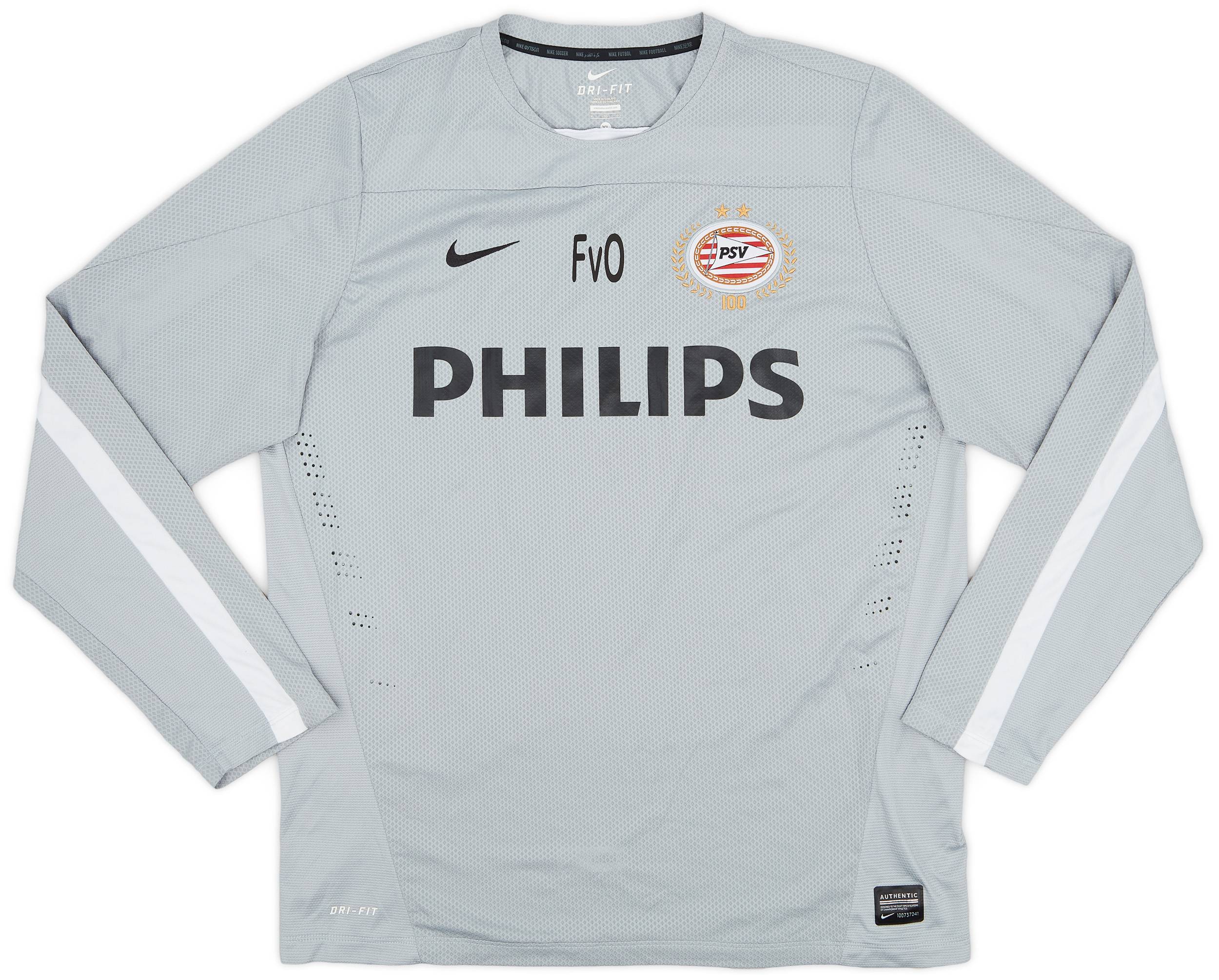 2003-04 PSV Staff Issue Nike Training L/S Shirt 'FvO' - 9/10