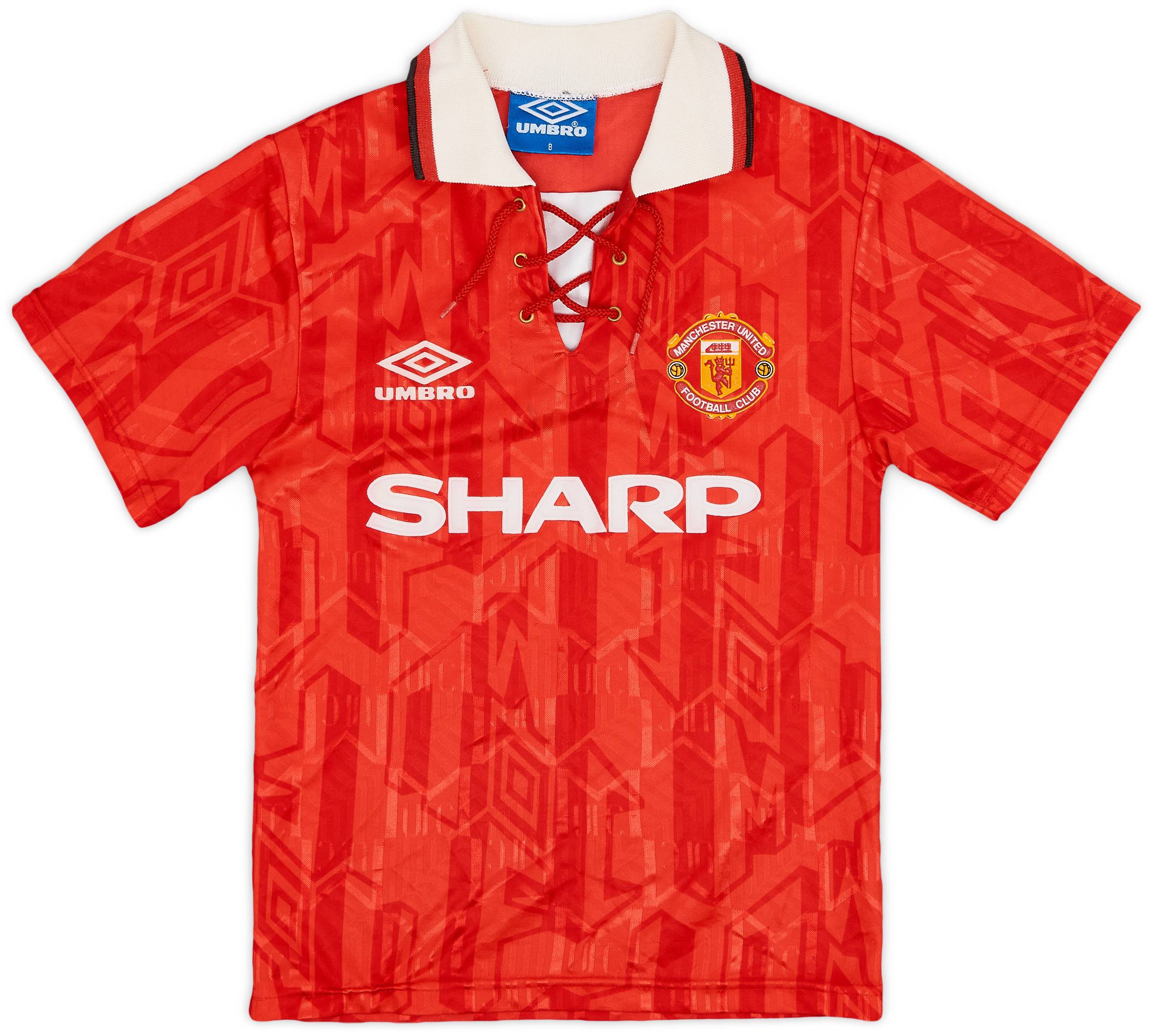 1992-94 Manchester United Home Shirt - 6/10 - (S.Boys)