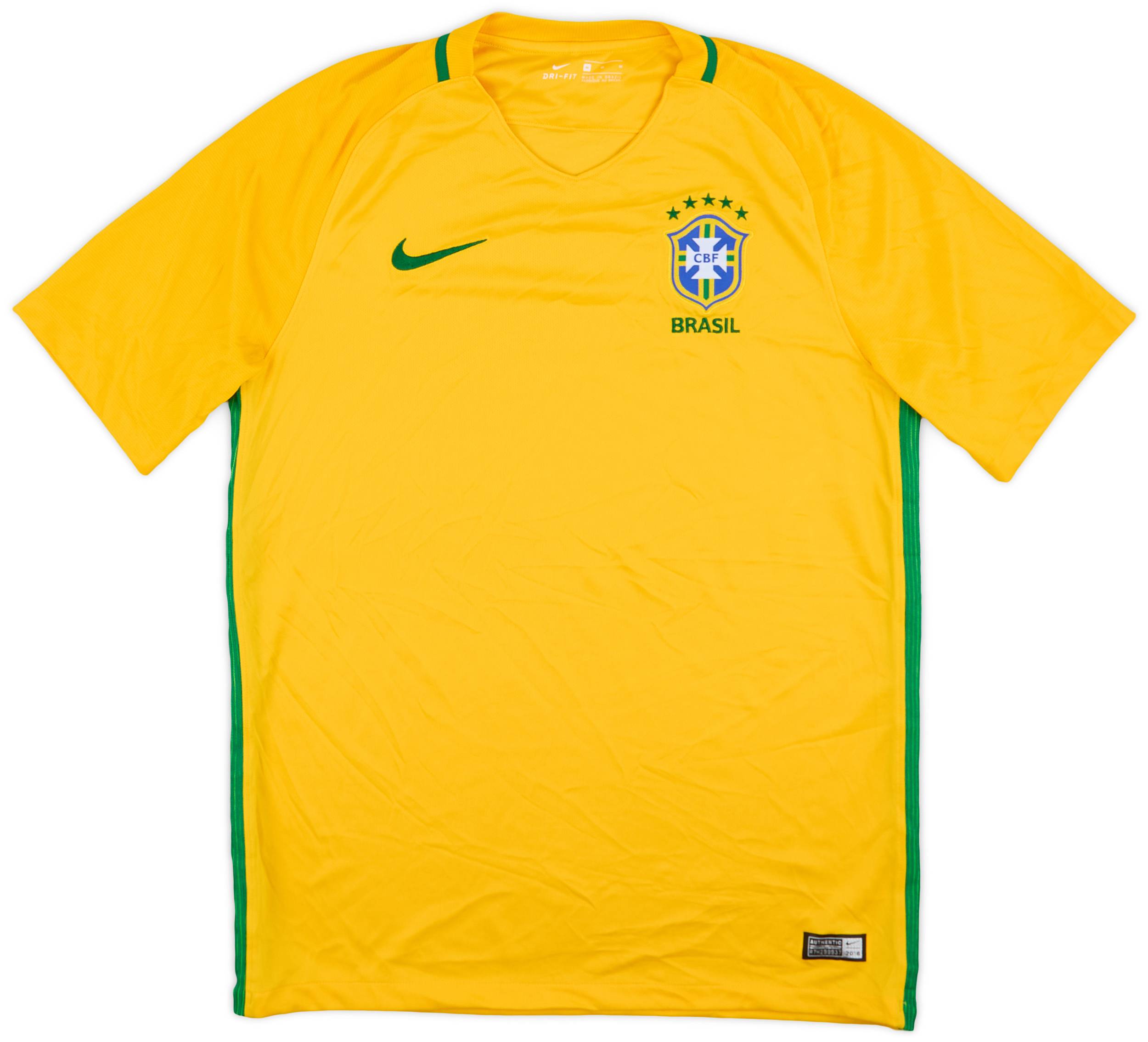 2016-17 Brazil Home Shirt - 9/10 - (M)