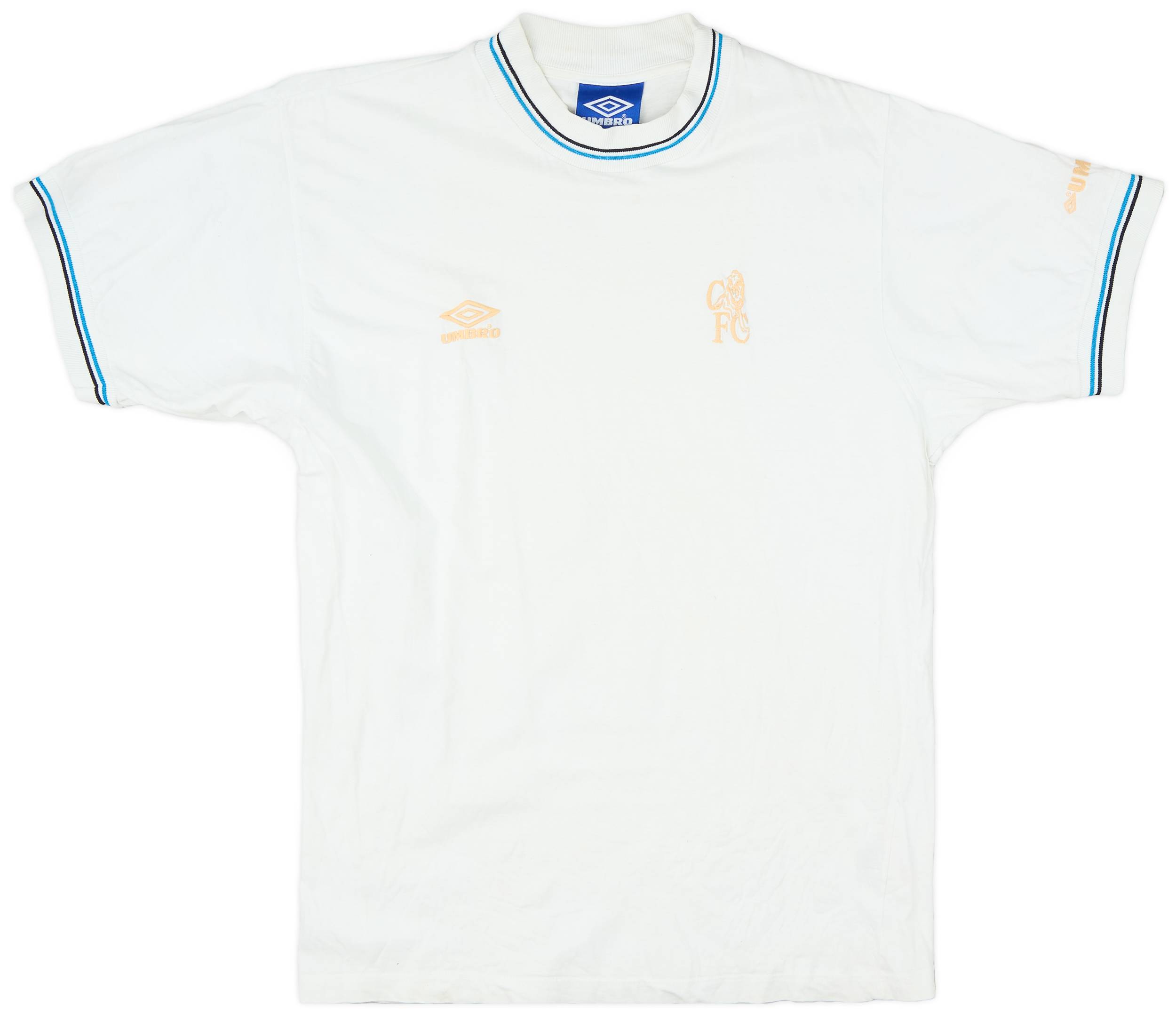 ウェア 00s Umbro chelsea L/S uniform T shirt Chelsea FC Football Shirt Retro Home 1999/00 Original Umbro