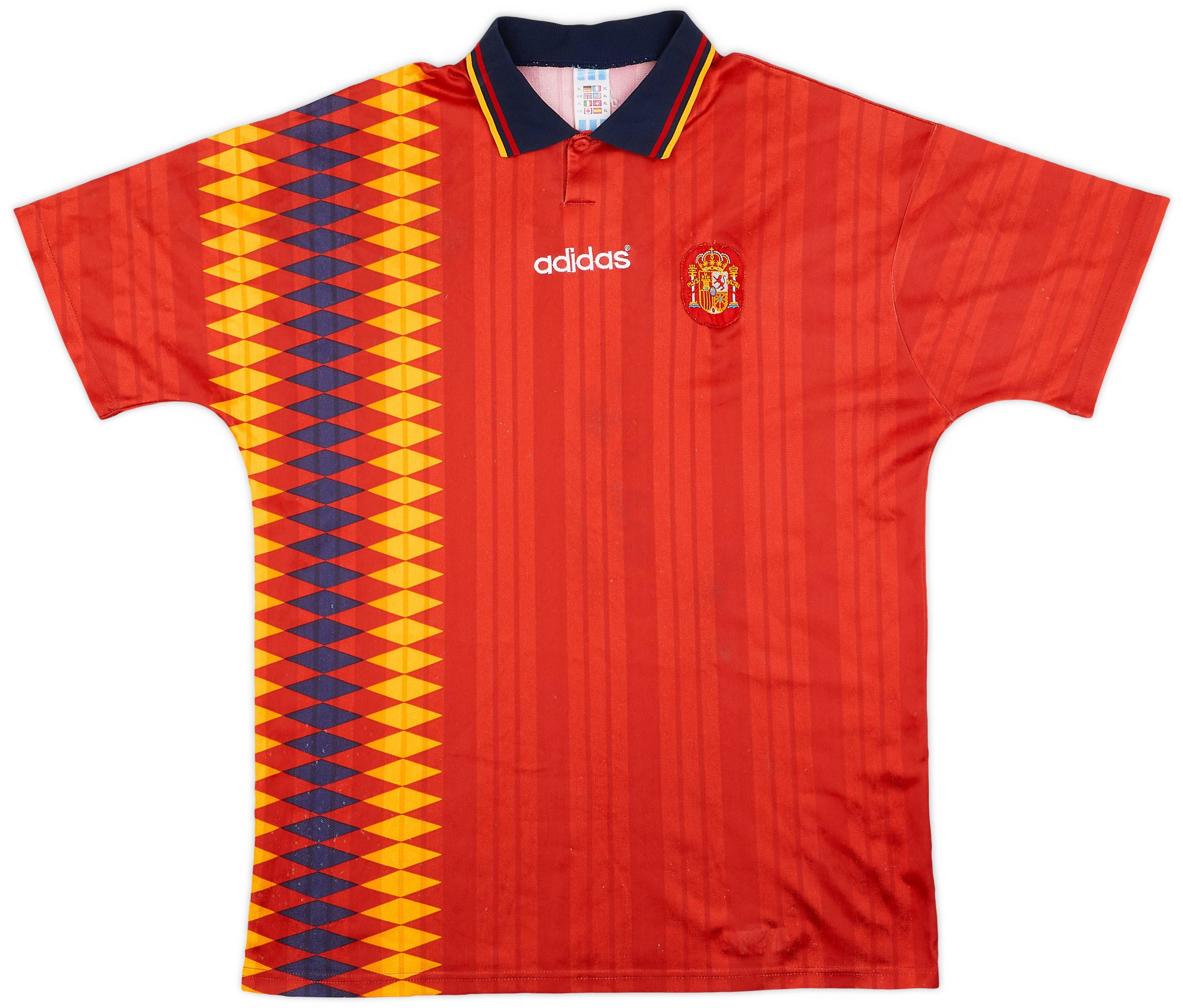 1994-96 Spain Home Shirt - 8/10 - (XL)