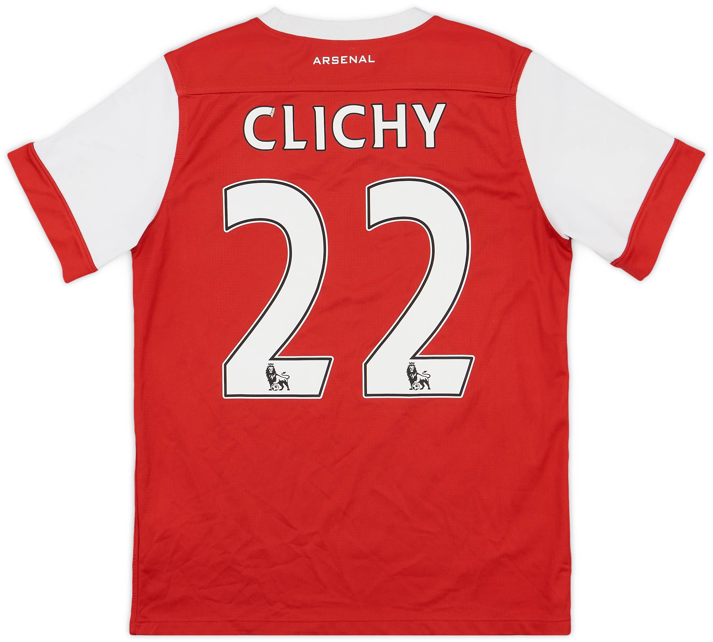 2010-11 Arsenal Home Shirt Clichy #22 - 6/10 - (L.Boys)