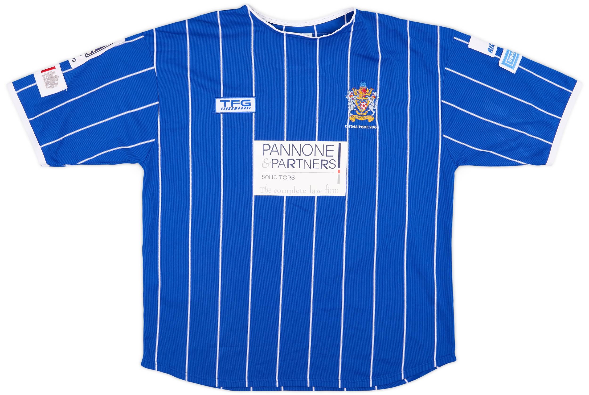 2004 Stockport County Match Issue 'China Tour' Home Shirt #12