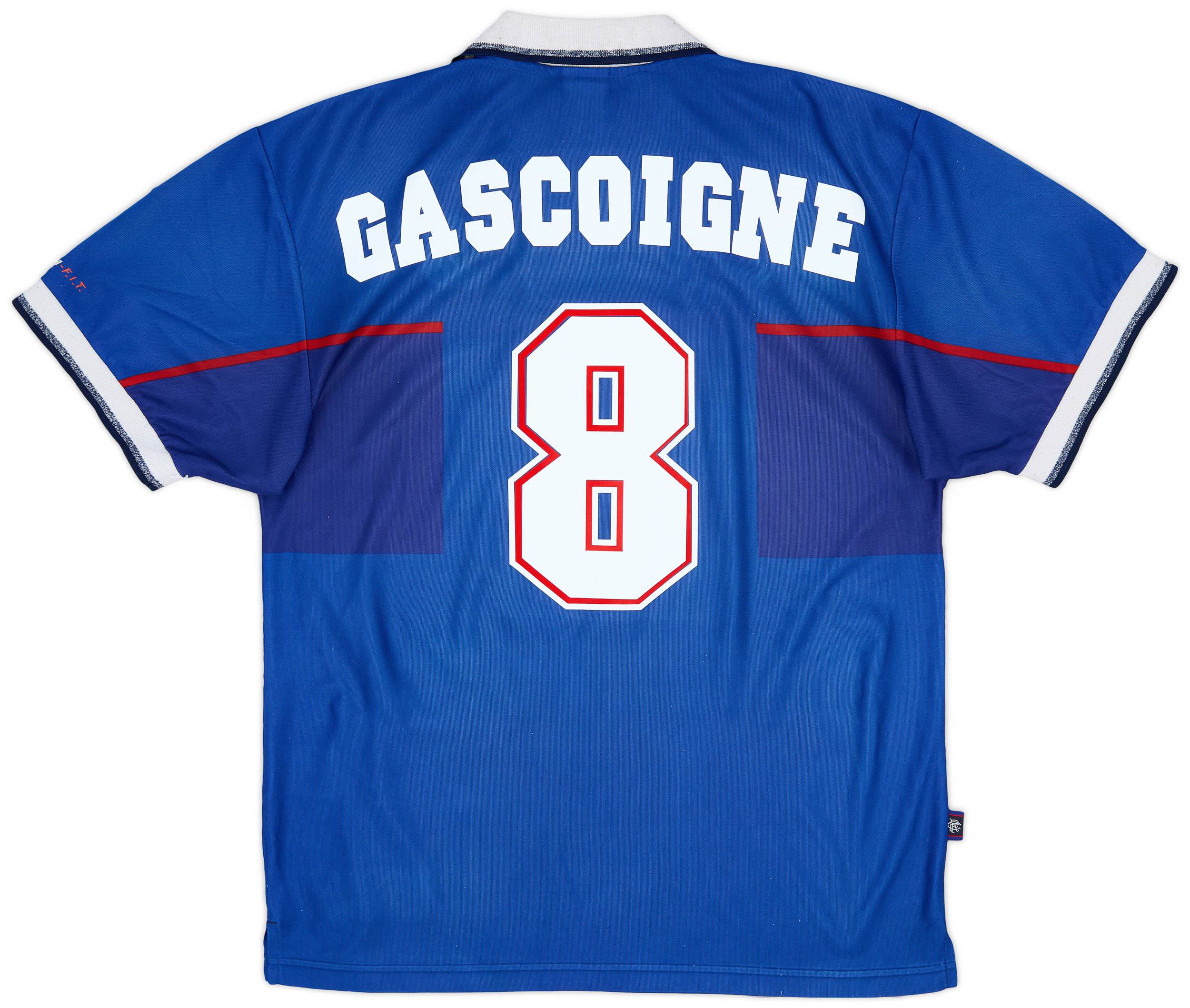 1997-99 Rangers Home Shirt Gascoigne #8 - 5/10 - (L)