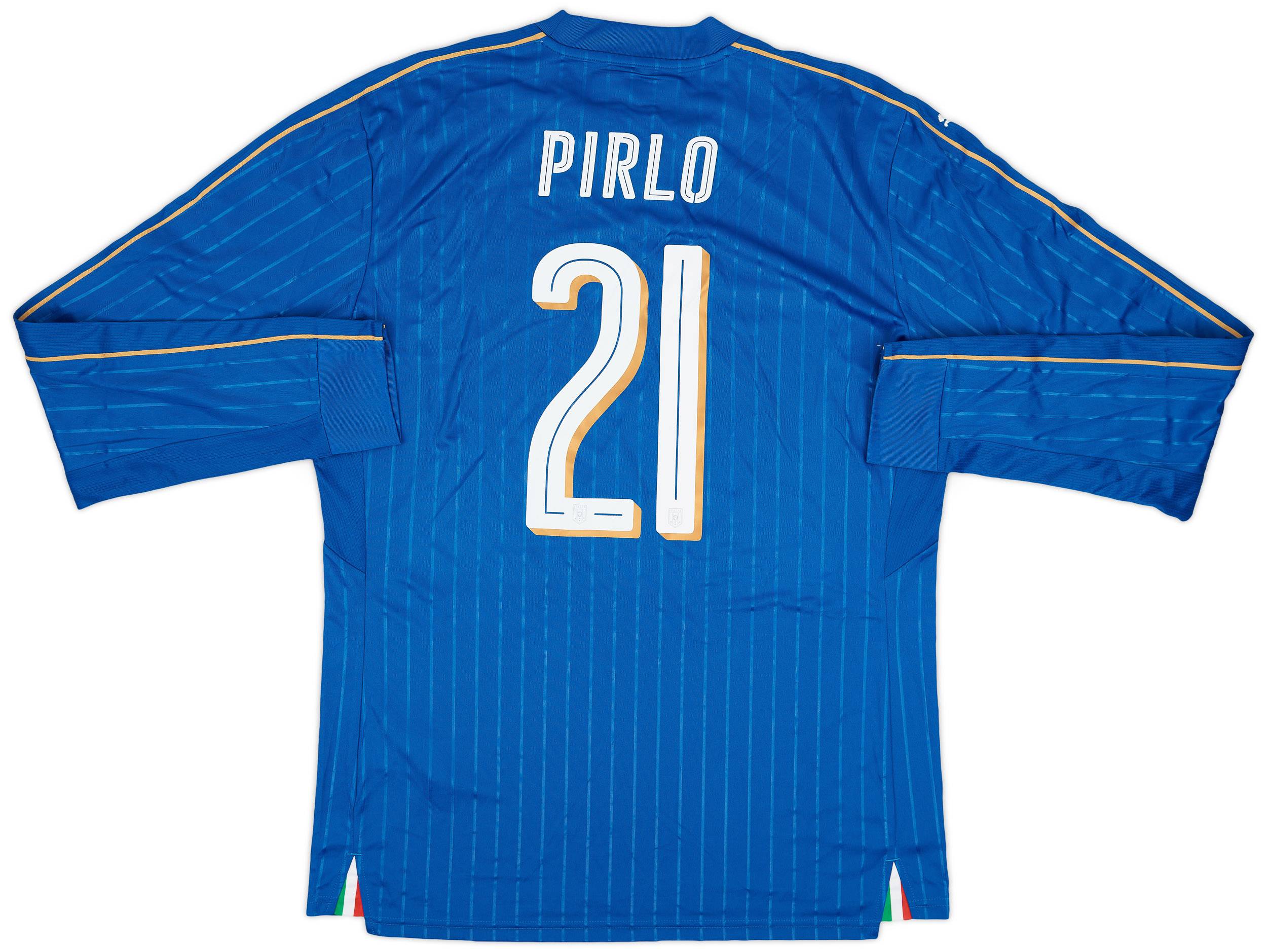 2016-17 Italy Player Issue Home L/S Shirt Pirlo #21 (XL)