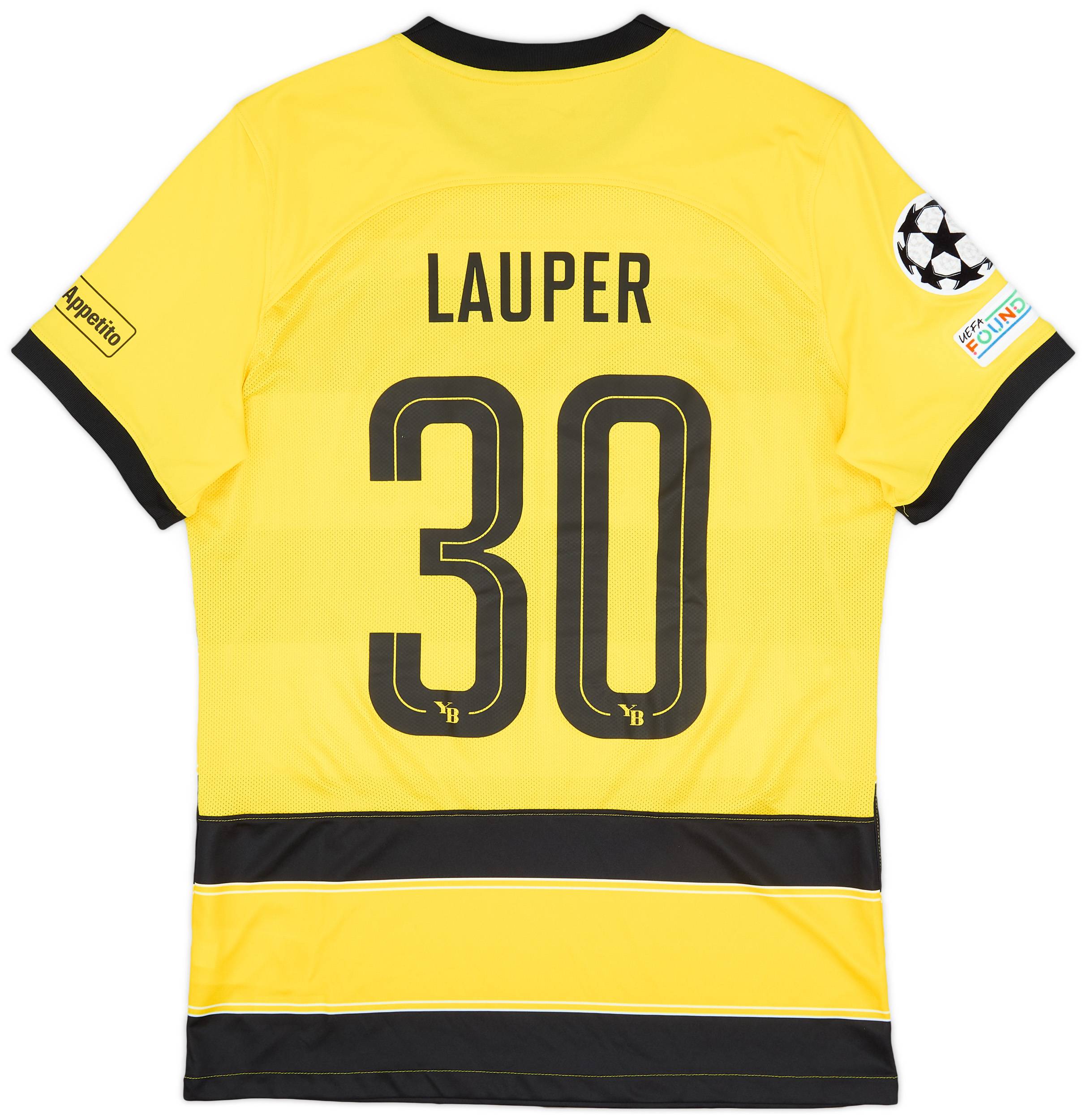 2023-24 Young Boys Match Issue Champions League Home Shirt Lauper #30
