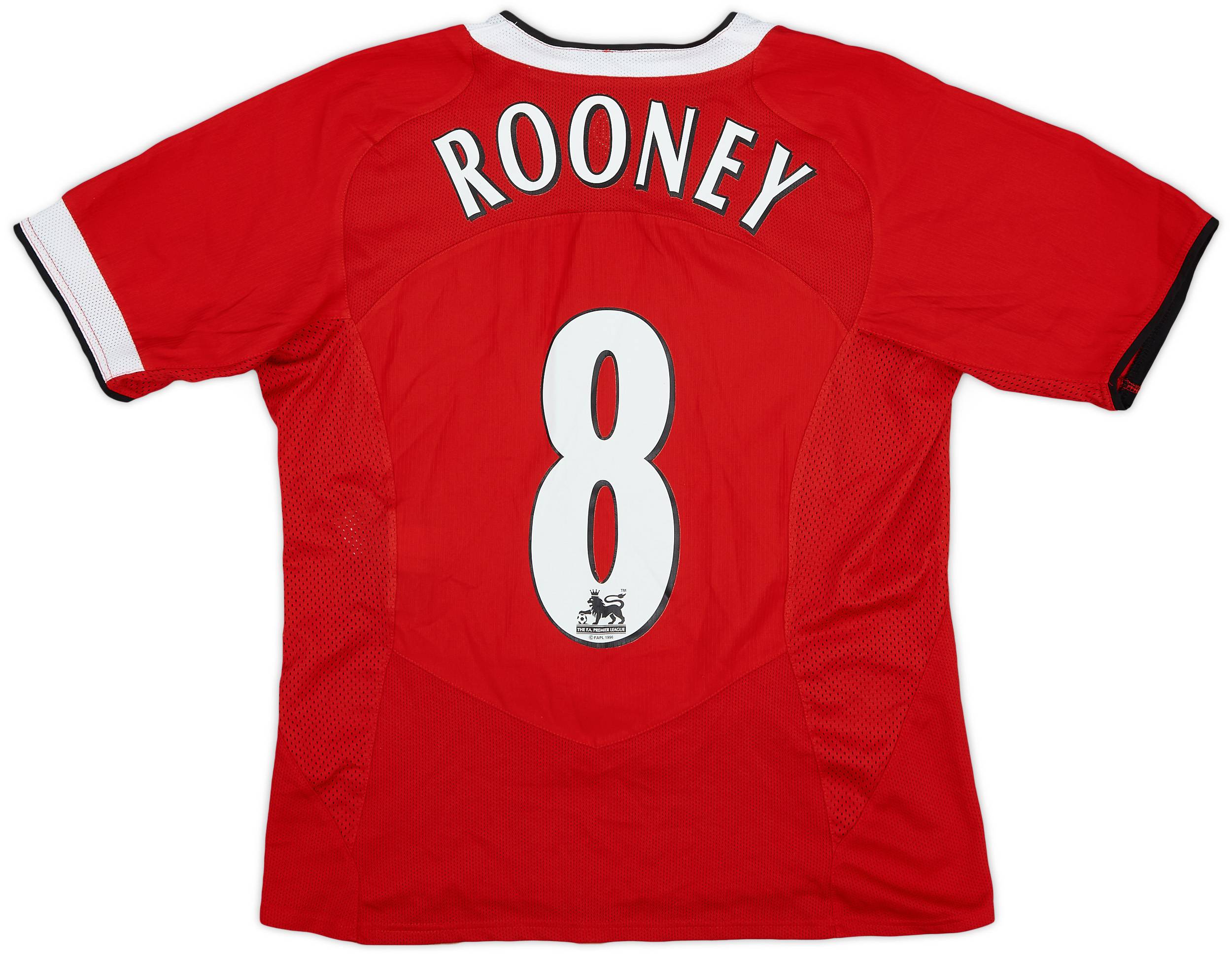 2004-06 Manchester United Home Shirt Rooney #8 - 8/10 - (Women's L)