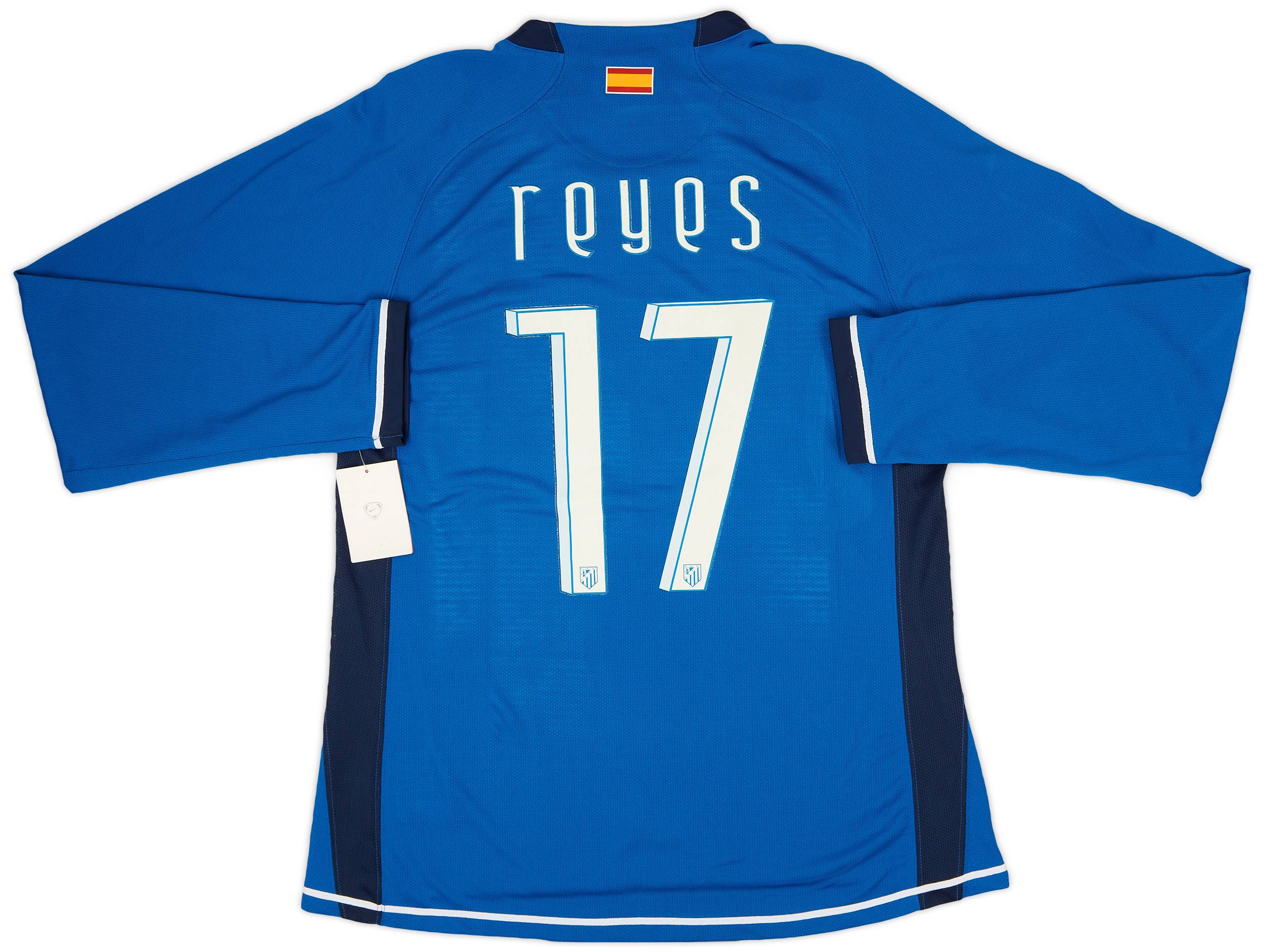 2007-08 Atletico Madrid Player Issue Away L/S Shirt Reyes #17 (XL)