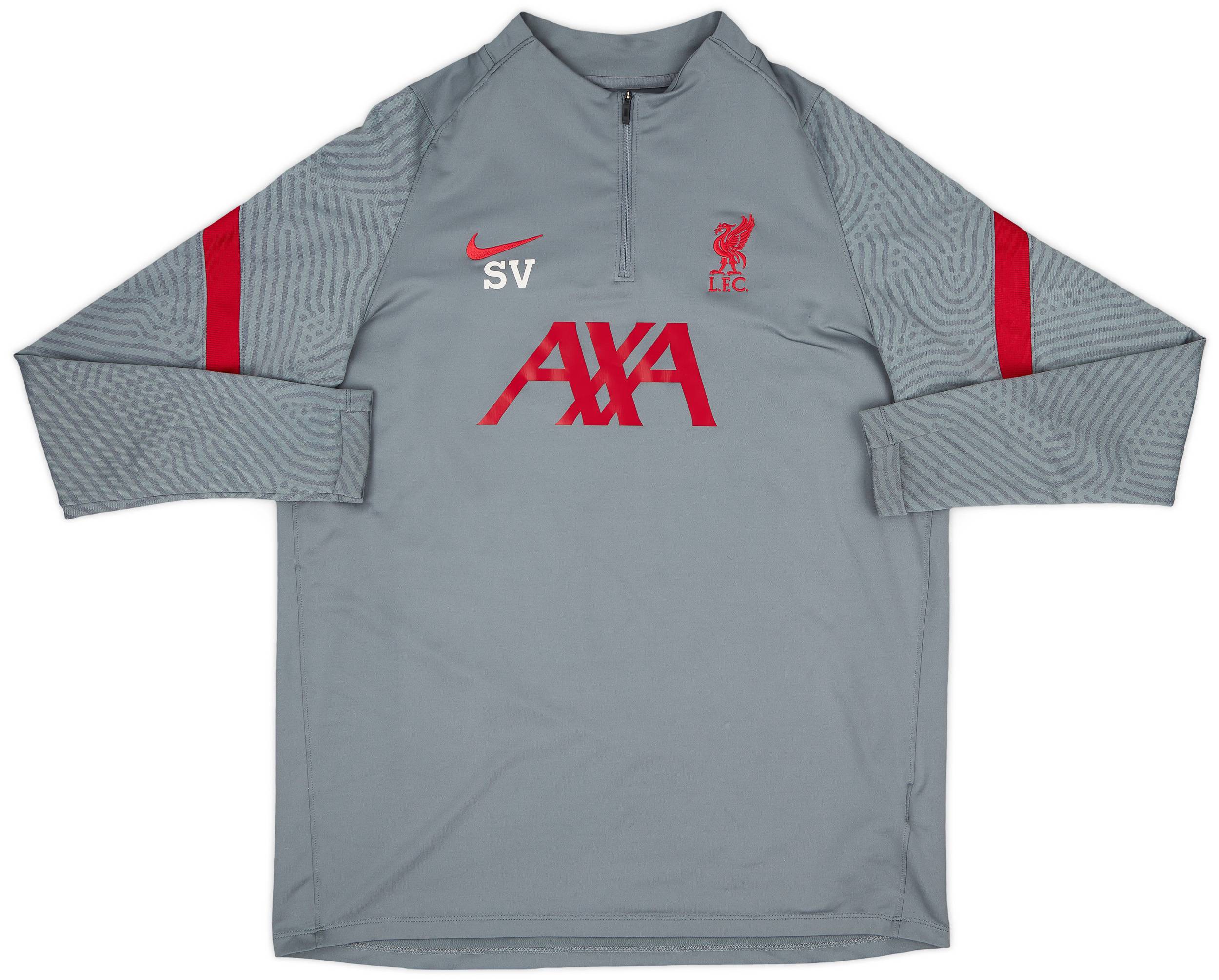 2020-21 Liverpool Staff Issue Nike 1/4 Zip Drill Top SV - 8/10 - (XL)