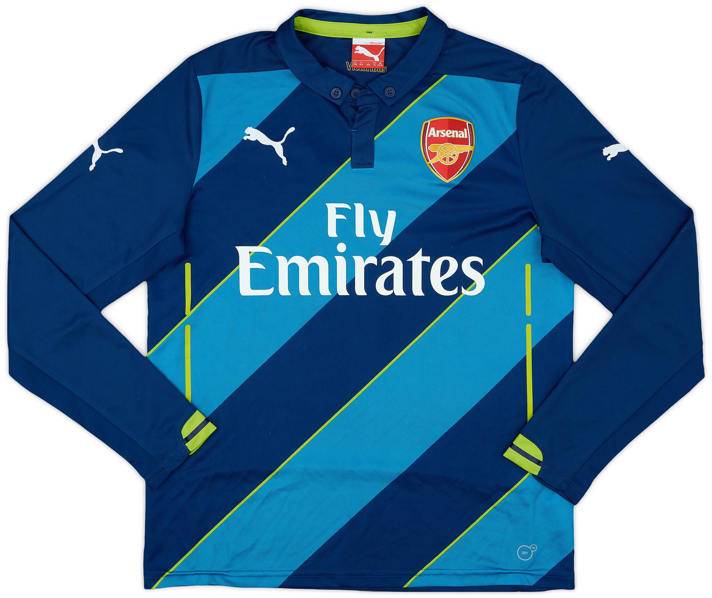 2014-15 Arsenal Third L/S Shirt - 9/10 - (XL.Boys)