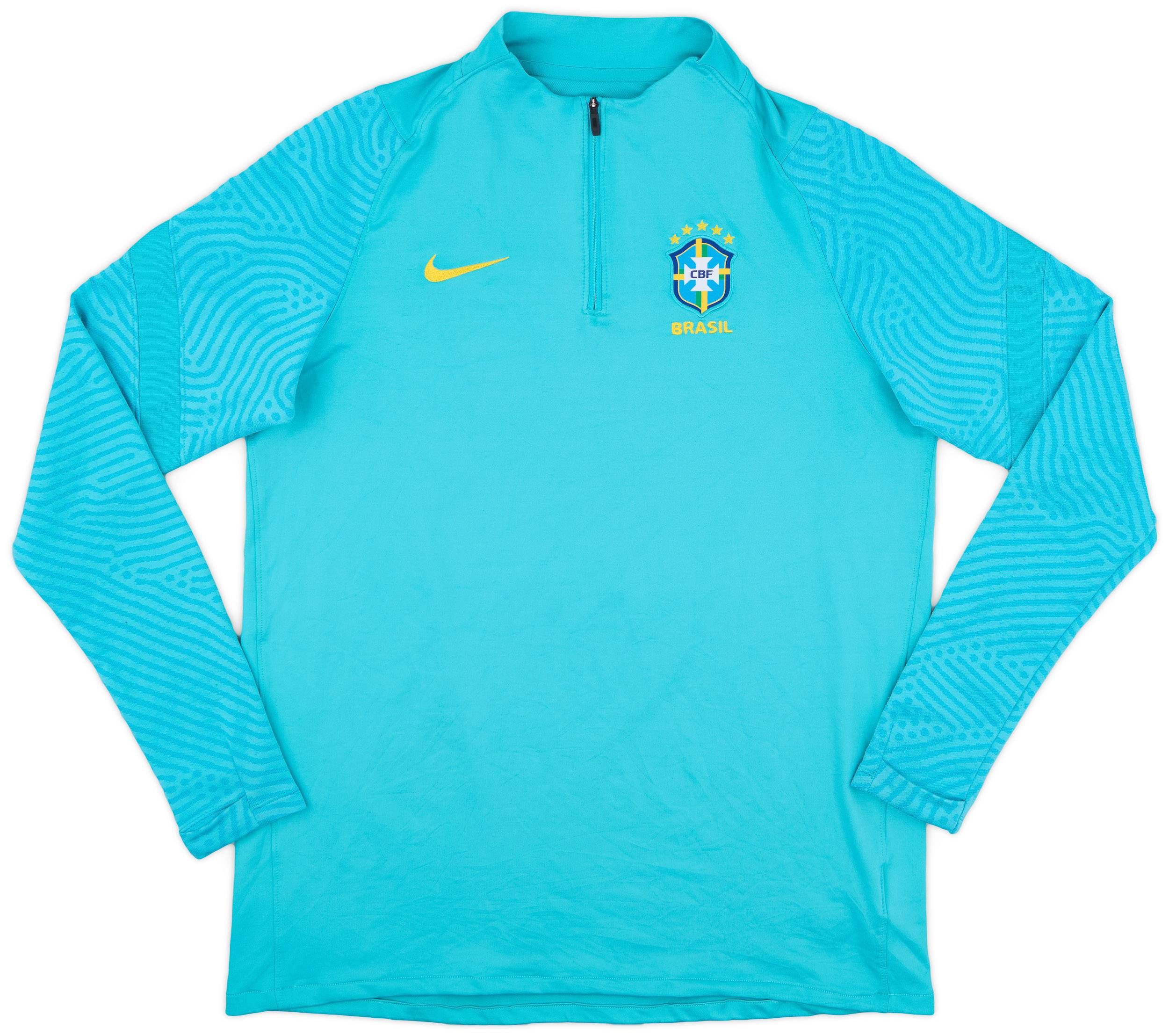 2020-21 Brazil Nike 1/4 Training Top - 8/10 - (L)