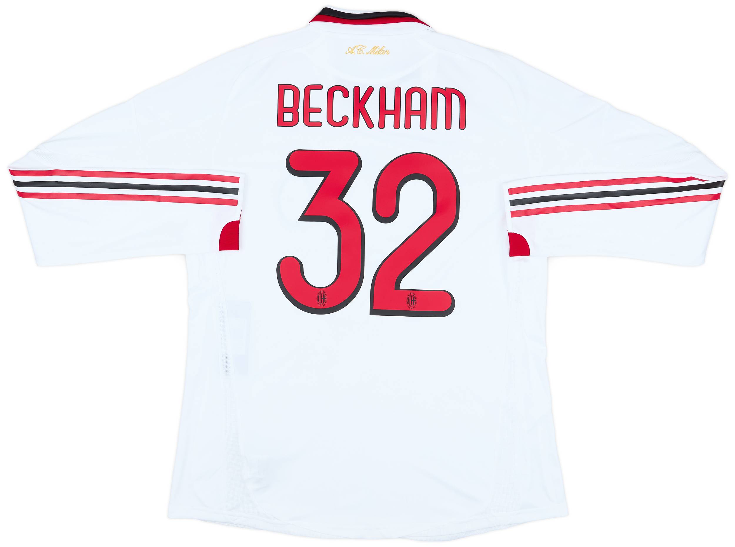 2009 10 AC Milan Player Issue Away L S Shirt Beckham 23 XL