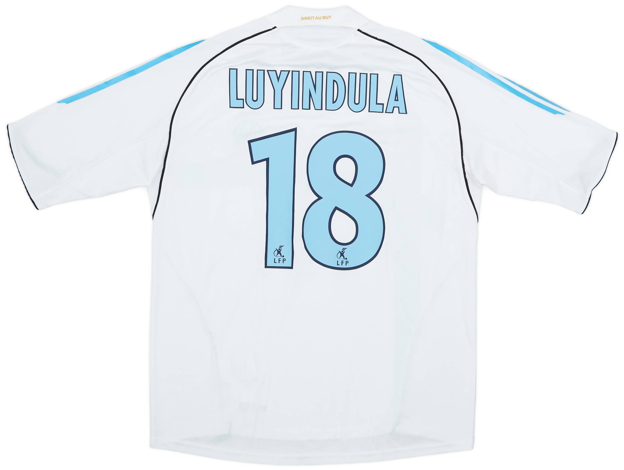 2005-06 Olympique Marseille Home Shirt Luyindula #18 - 8/10 - (XL)