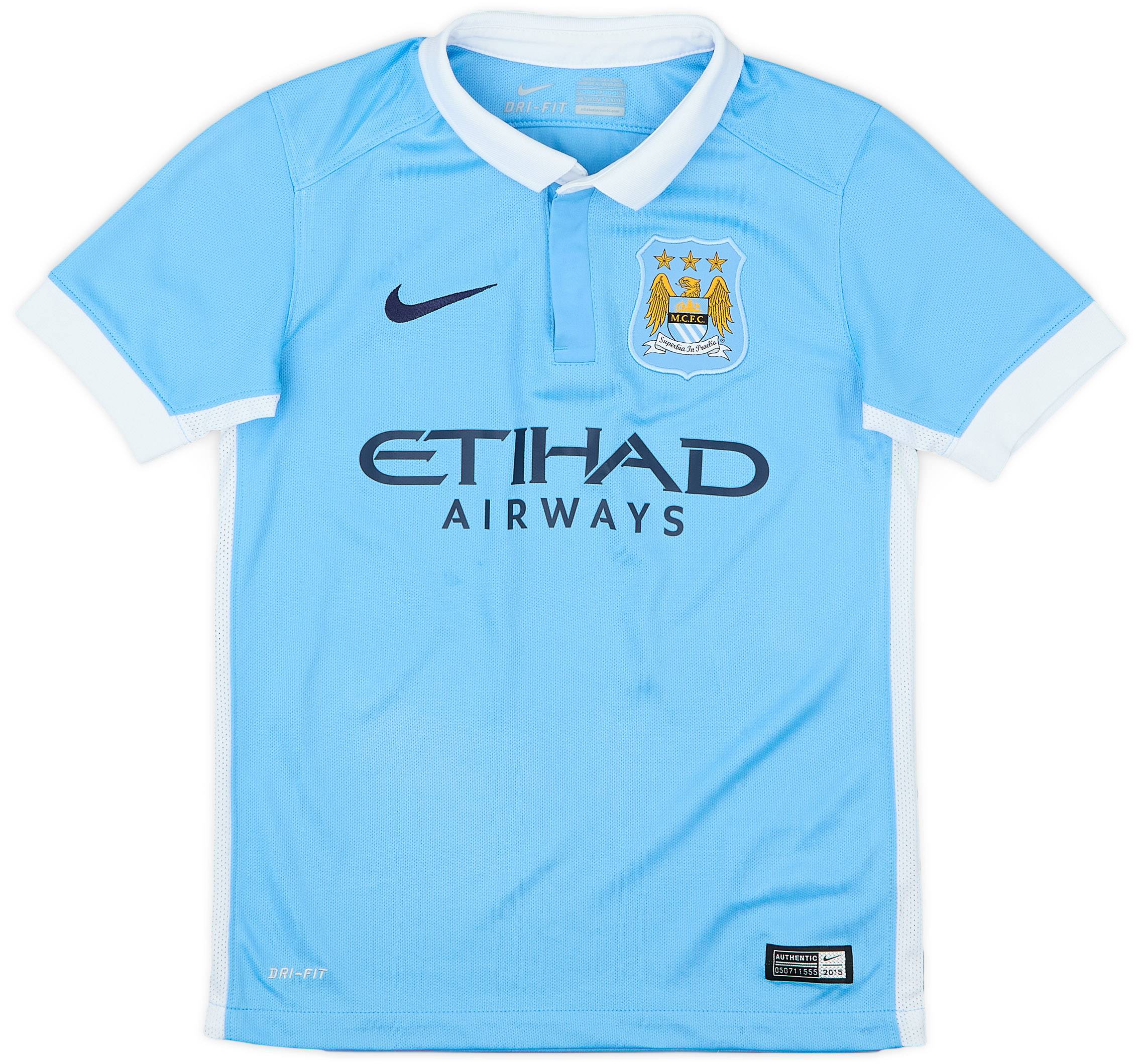 2015-16 Manchester City Home Shirt - 7/10 - (S.Boys)