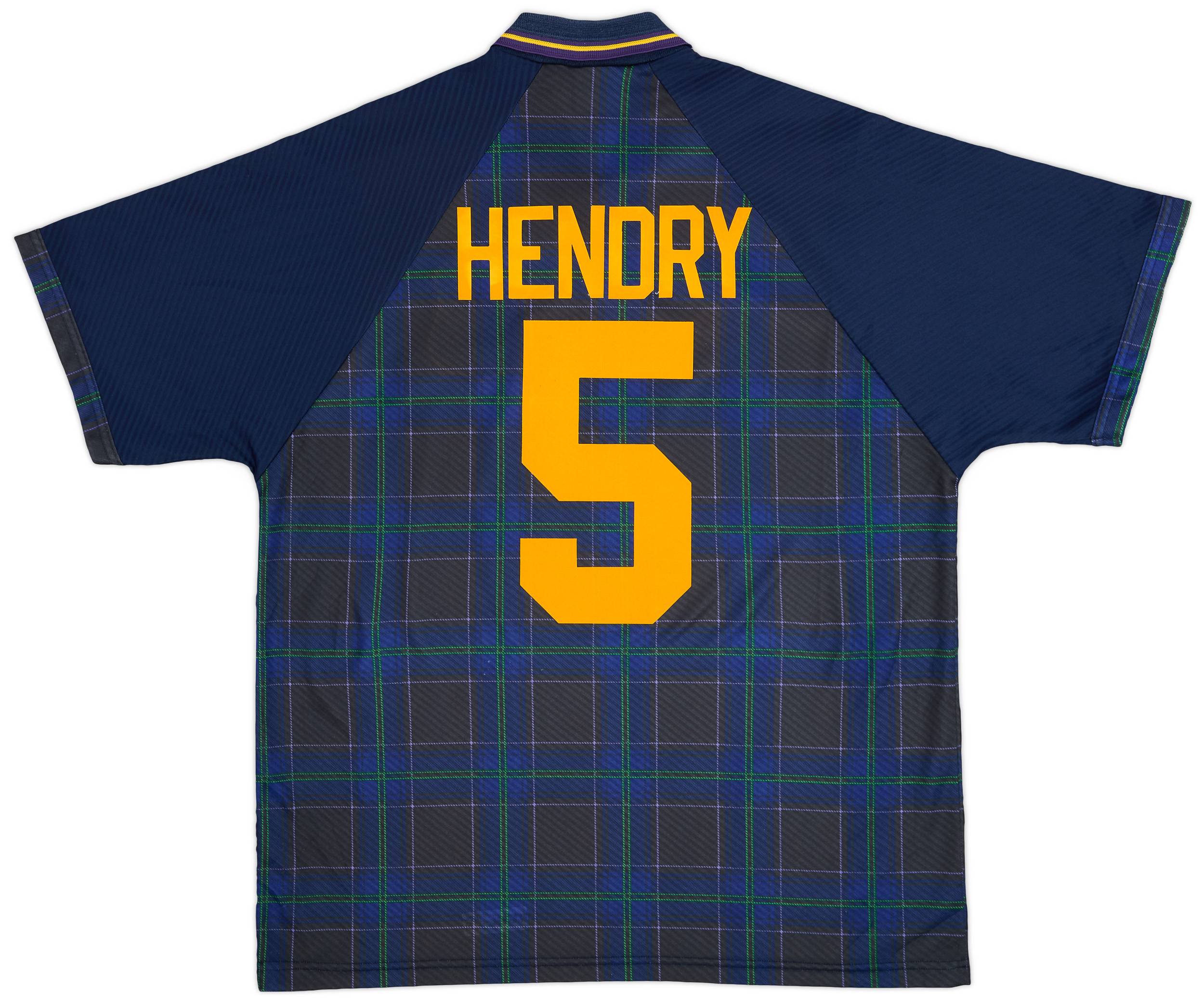 1994-96 Scotland Home Shirt Hendry #5 - 9/10 - (XL)