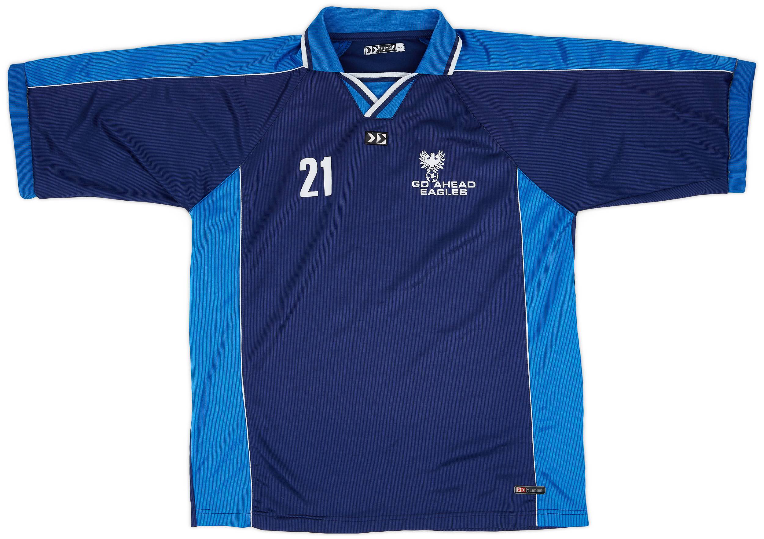 2001-02 Go Ahead Eagles Hummel Player Issue Training Shirt #21 - 8/10 - (M/L)