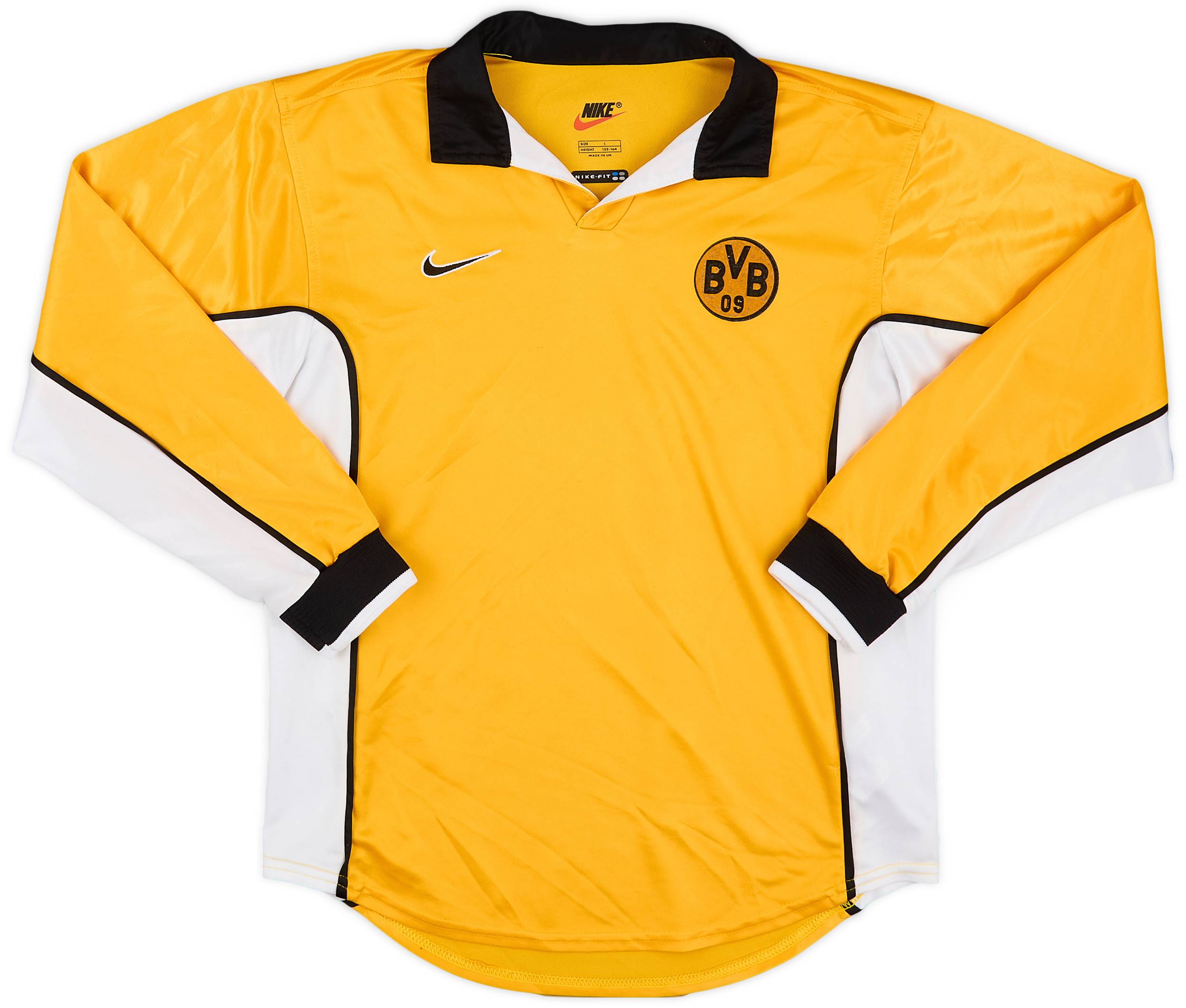 1998-00 Borussia Dortmund Home L/S Shirt - 8/10 - (L.Boys)