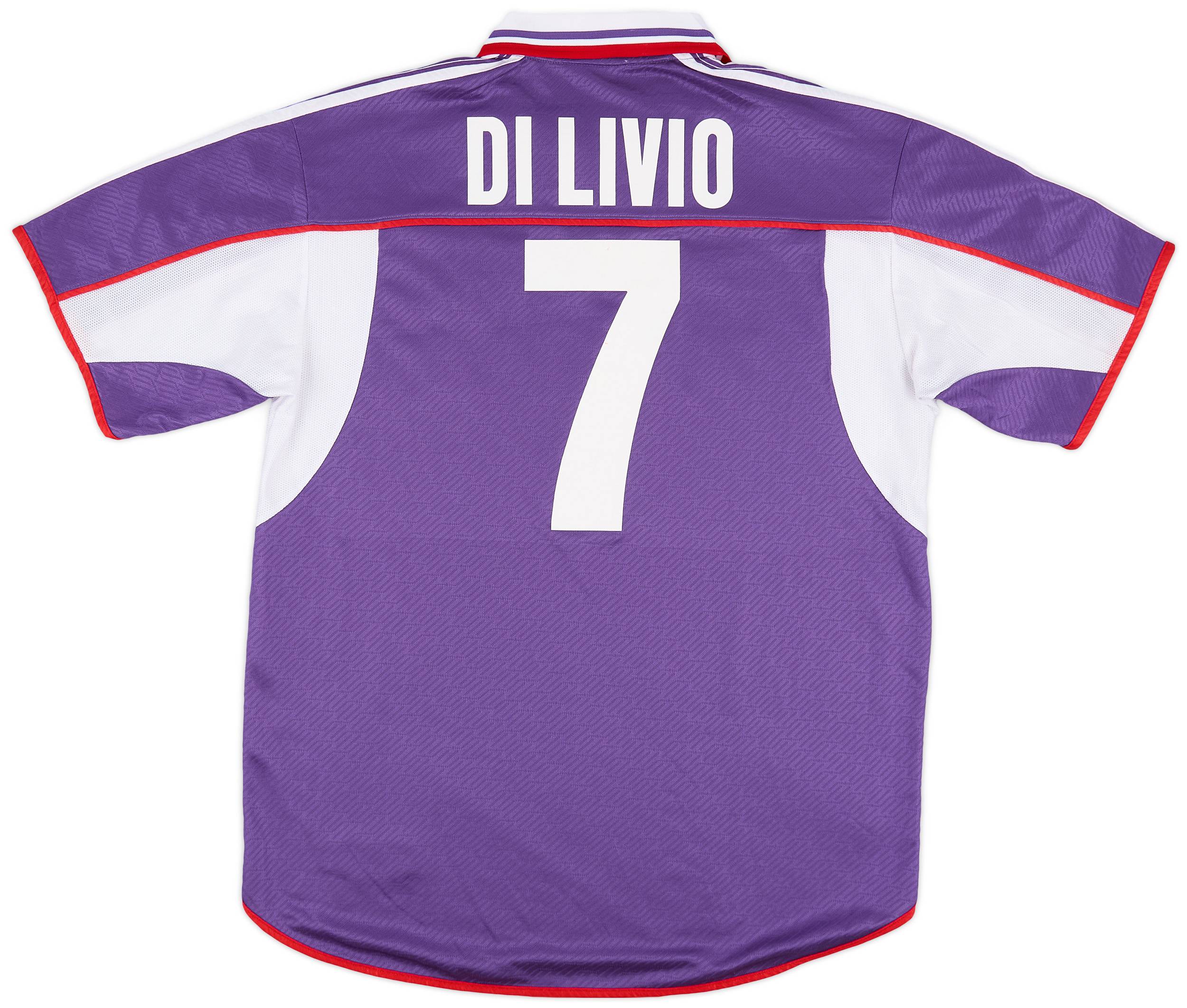 2001-02 Fiorentina Match Issue Home Shirt Di Livio #7