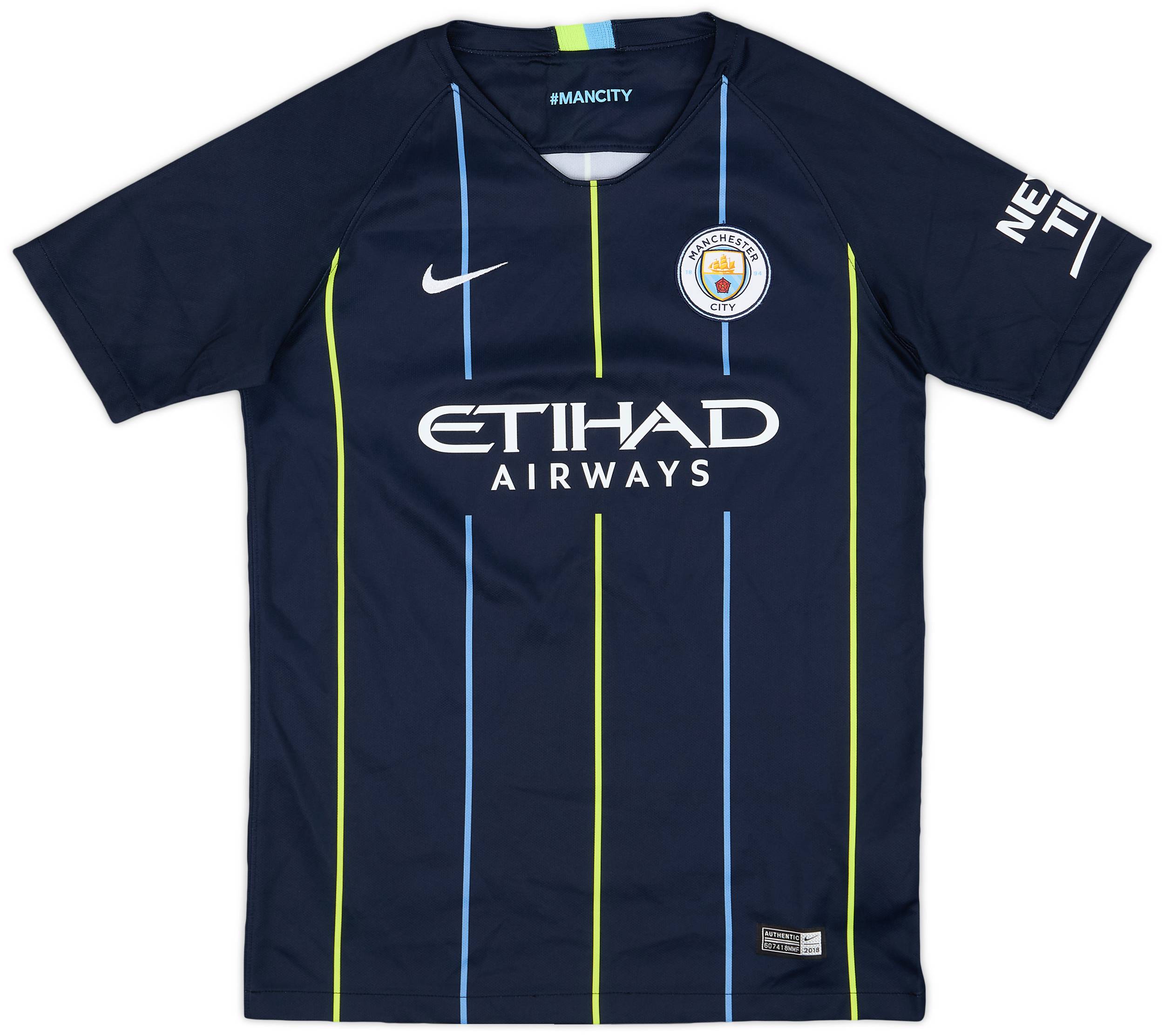 2018-19 Manchester City Away Shirt - 9/10 - (L.Boys)