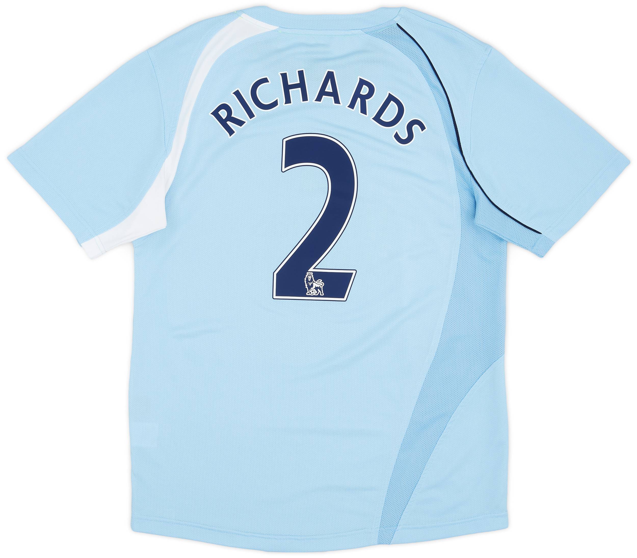 2008-09 Manchester City Home Shirt Richards #2 - 7/10 - (L)