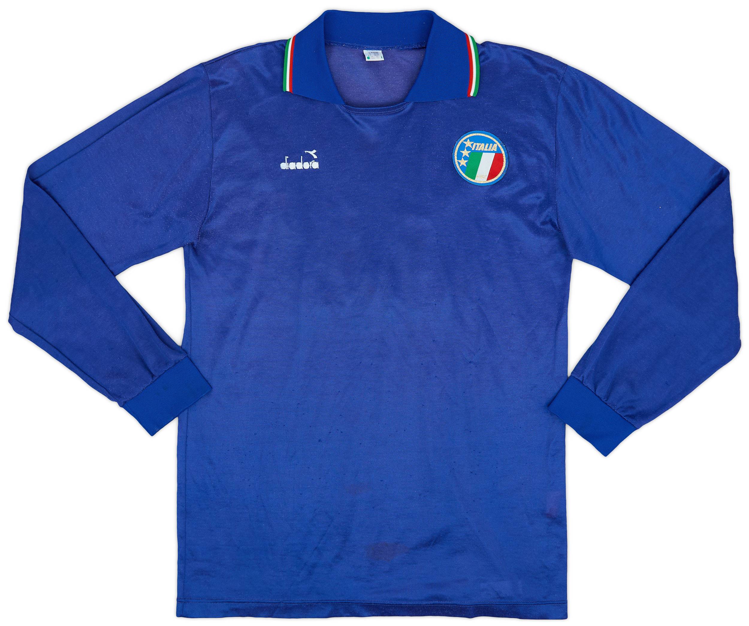 1986-91 Italy Home L/S Shirt #11 - 8/10 - (XL)