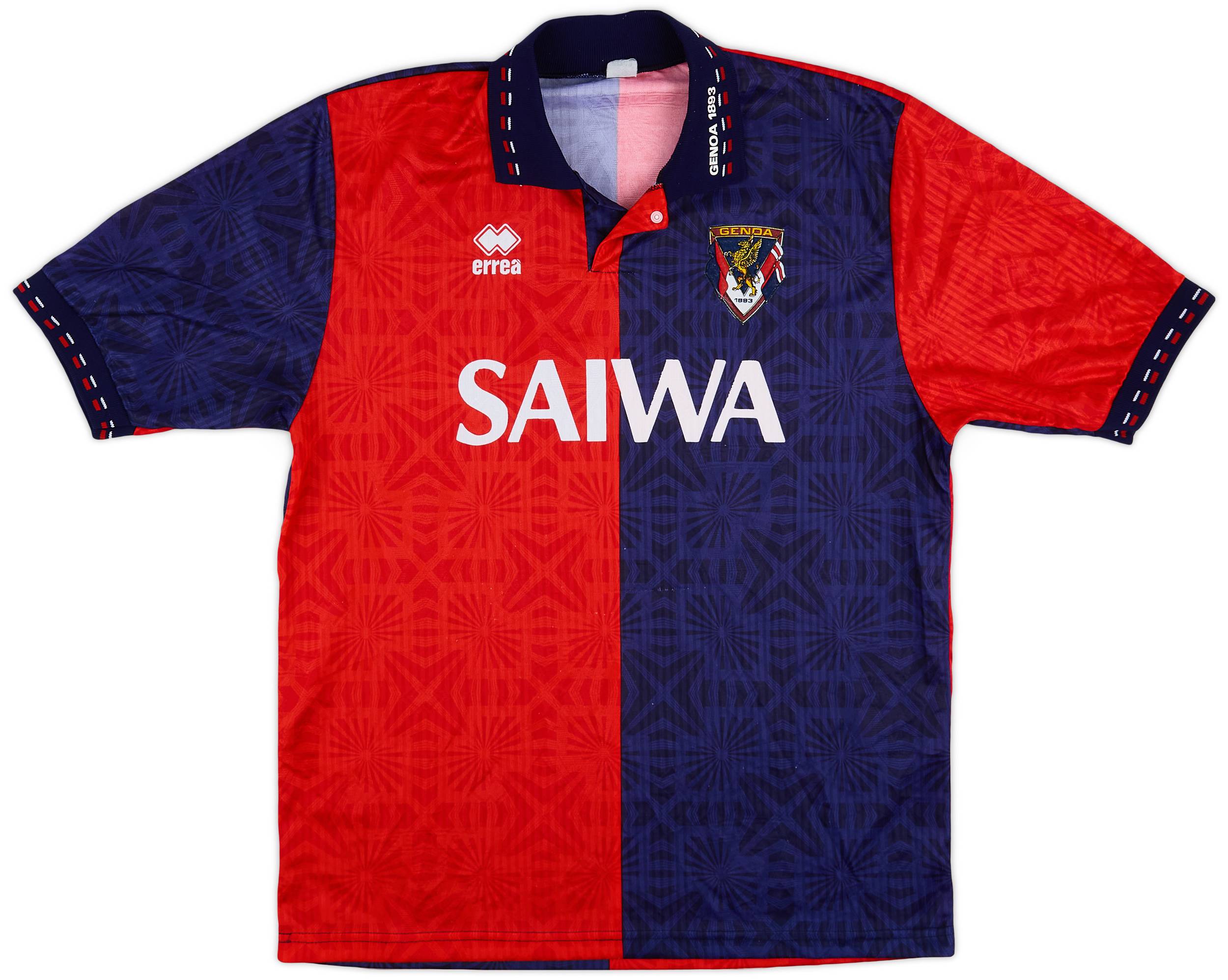 GENOA 1993年製 サッカージャージ XL 1992-93 Genoa home jersey - L/XL • RB - Classic Soccer Jerseys