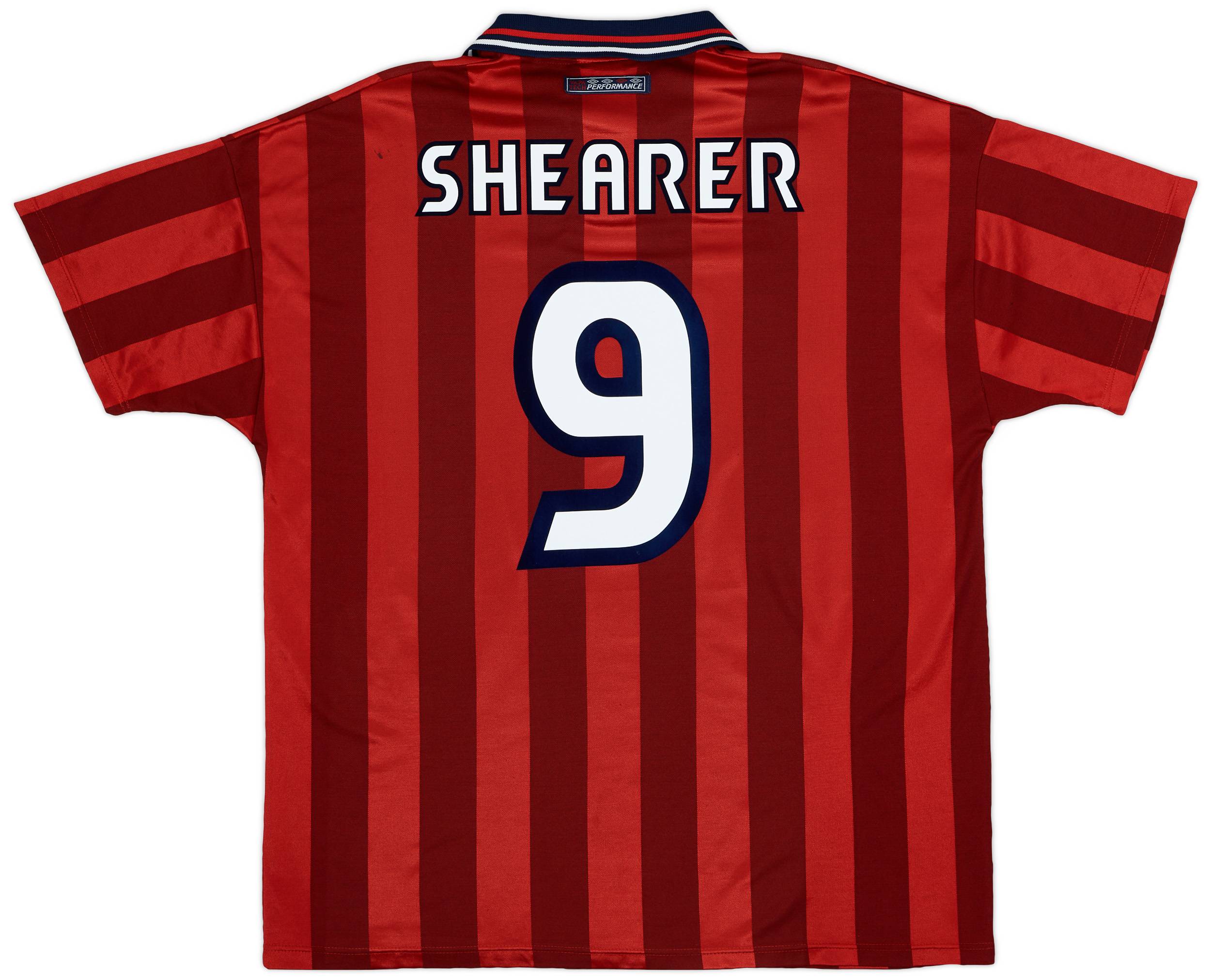 1997-99 England Away Shirt Shearer #9 - 6/10 - (XL)