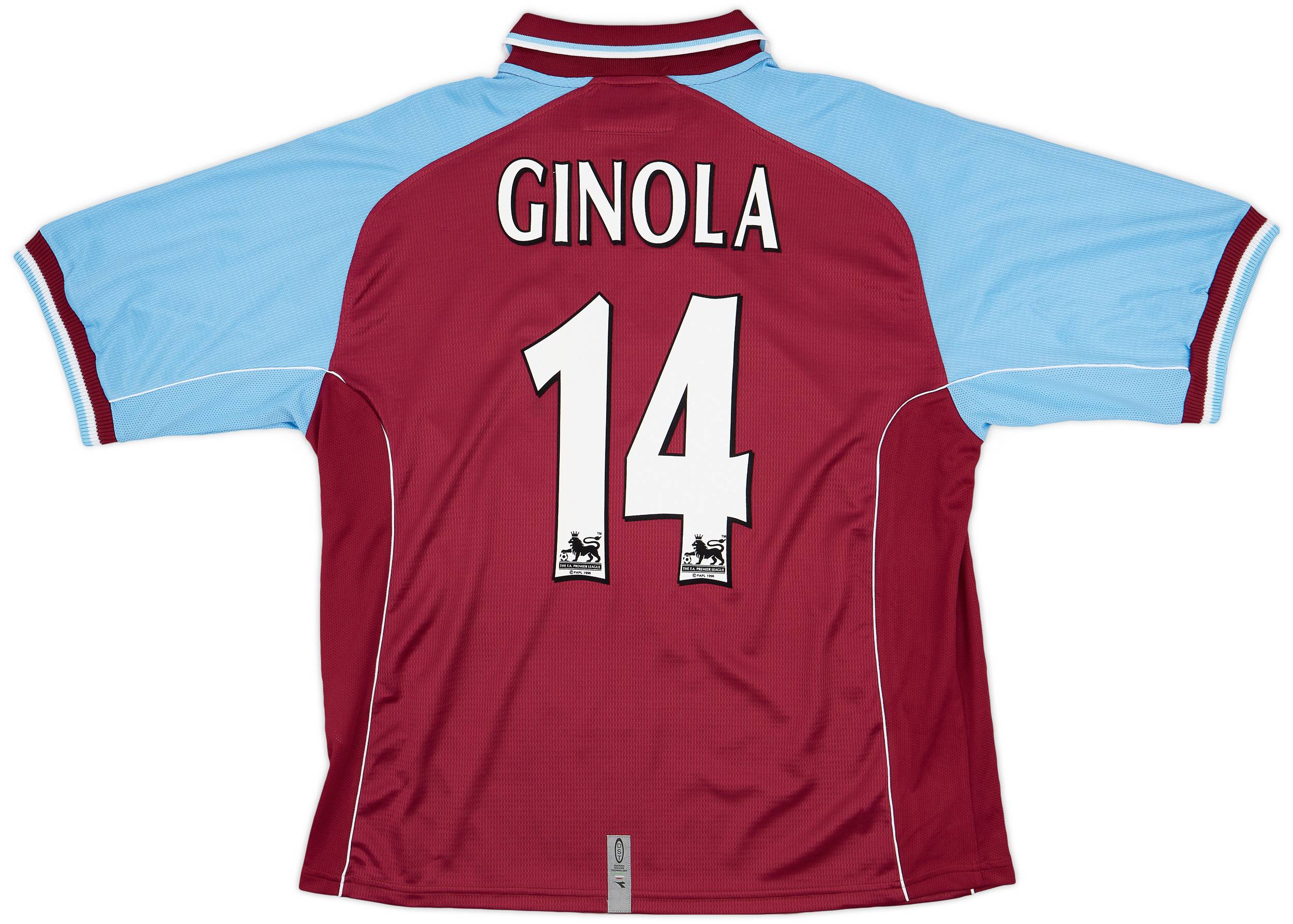 2000-01 Aston Villa Home Shirt Ginola #14 (XL)
