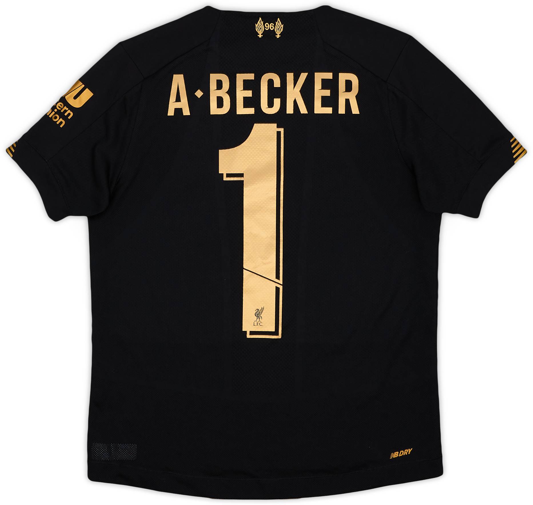 2019-20 Liverpool GK Shirt A.Becker #1 - 8/10 - (M.Boys)