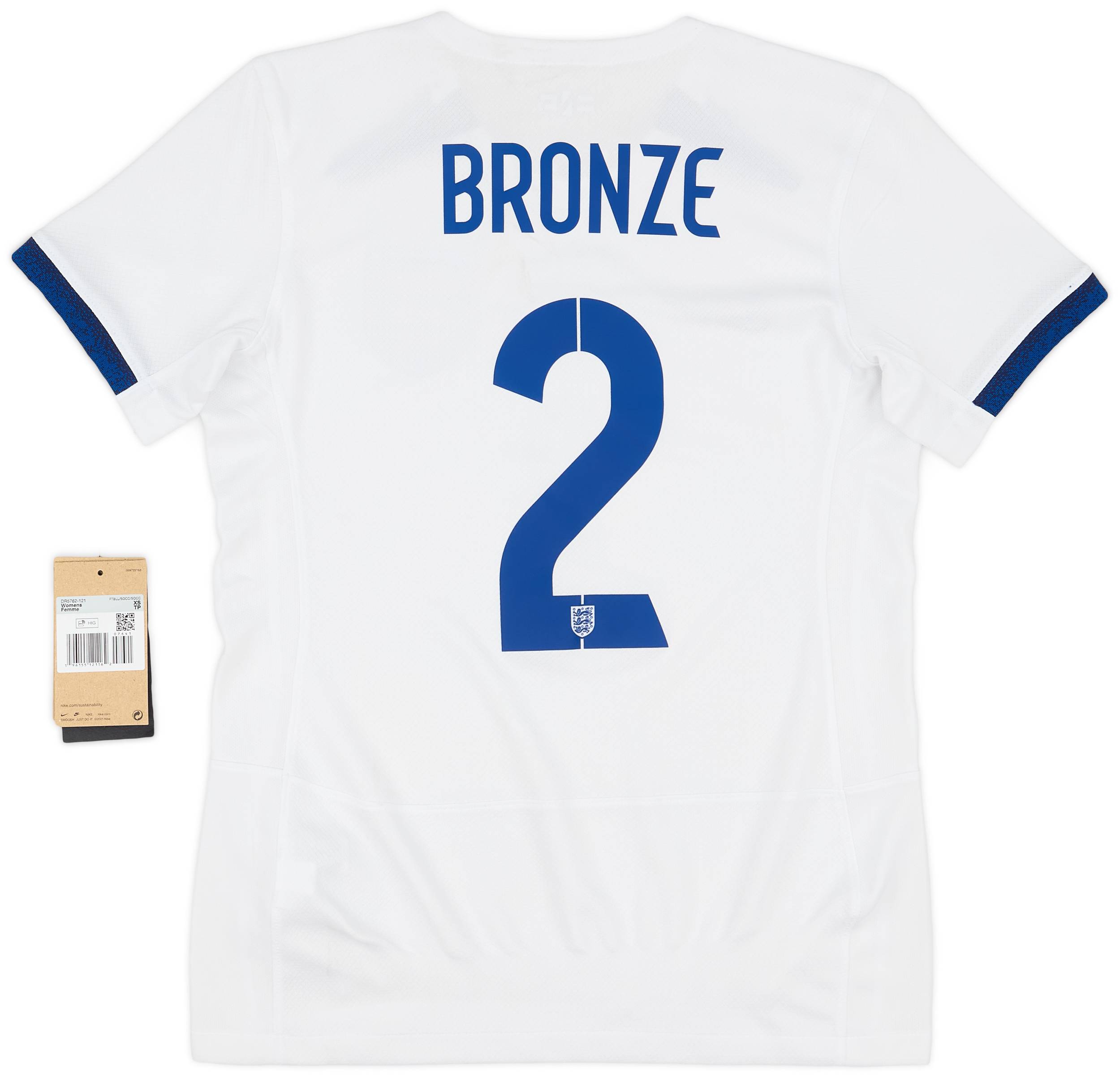 2023-24 England Women's Home Shirt Bronze #2 Women's XS)