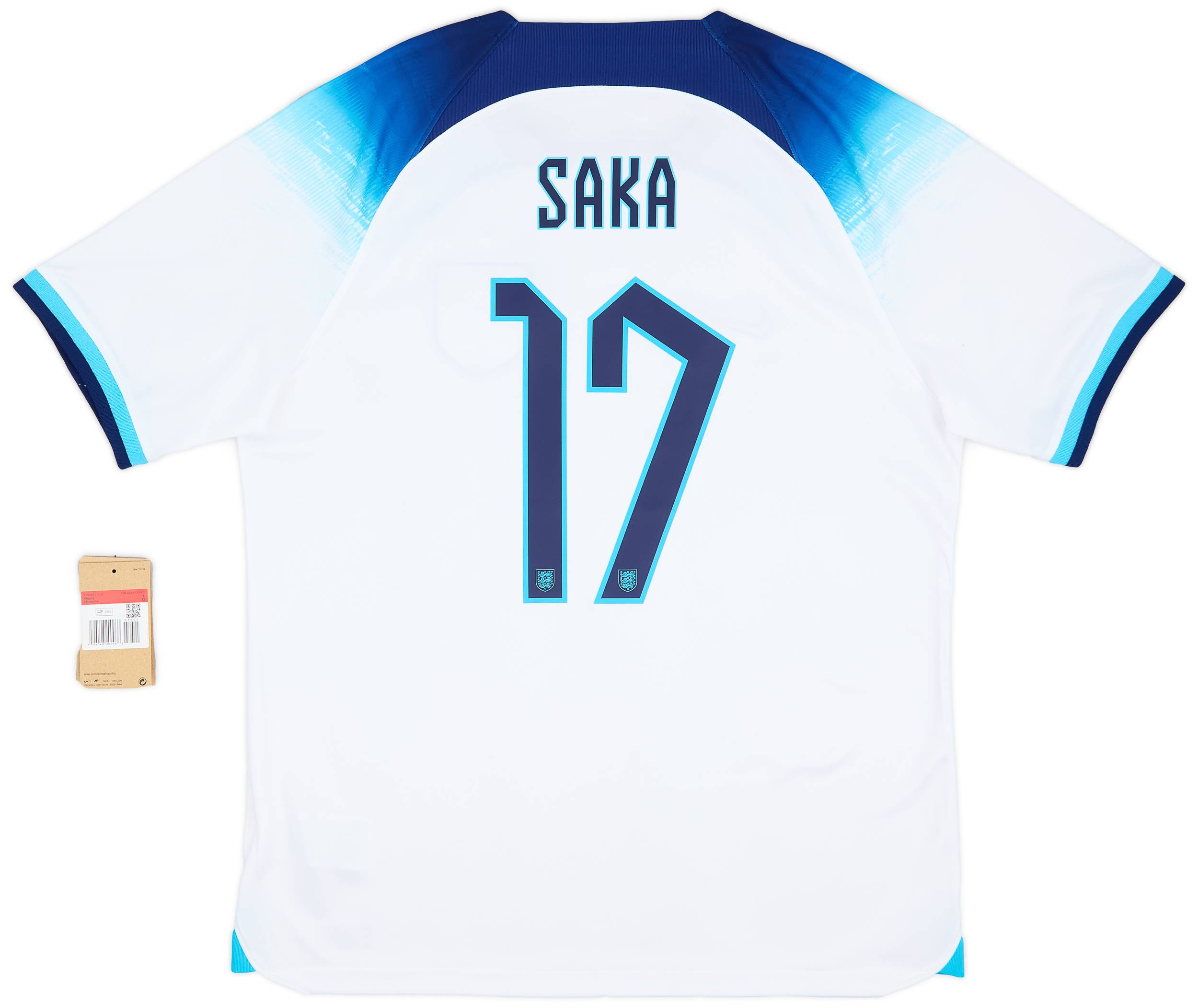 2022-23 England Home Shirt Saka #17