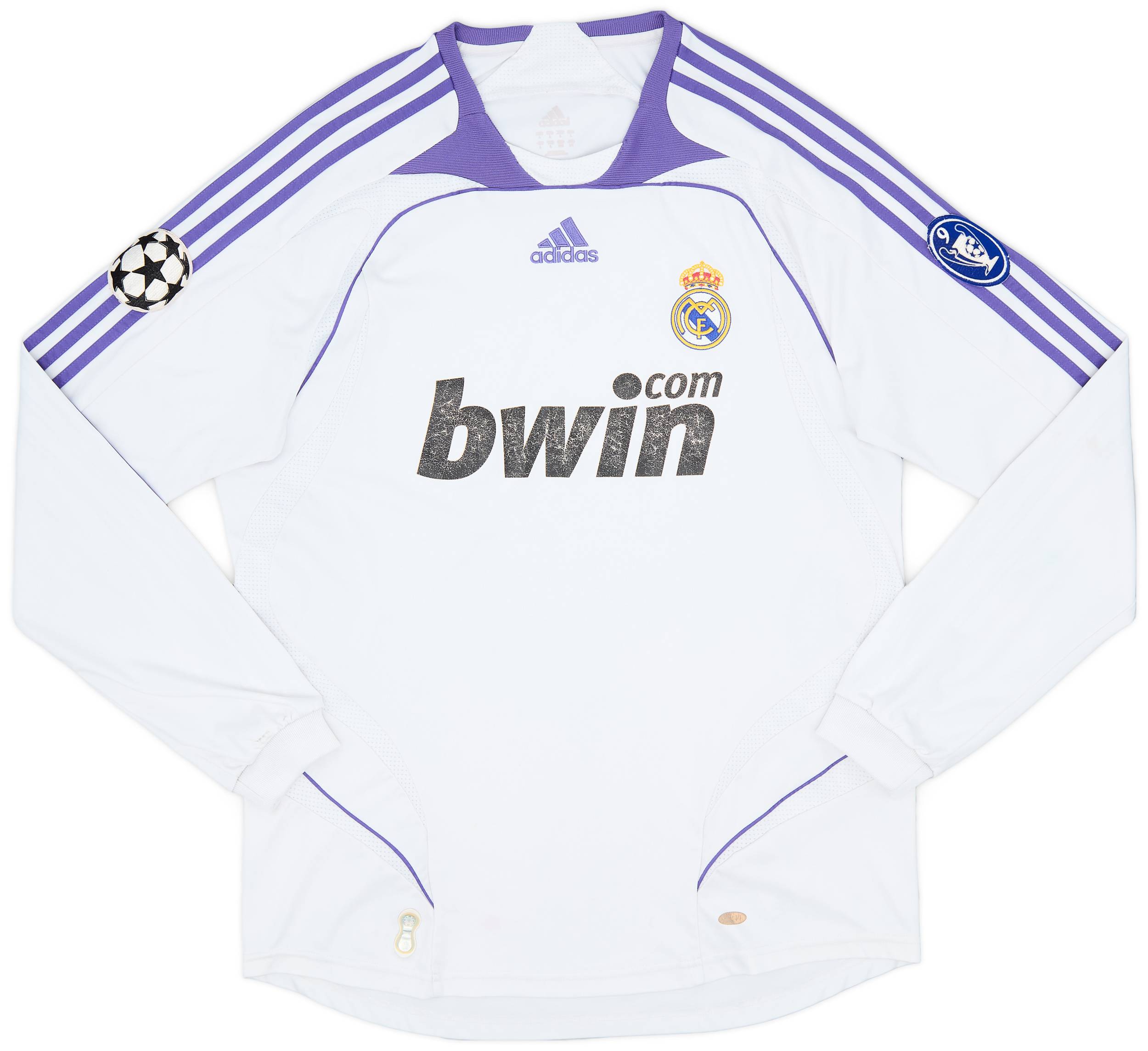 REAL MADRID 2007-08 HOME Original soccer jersey adidas size