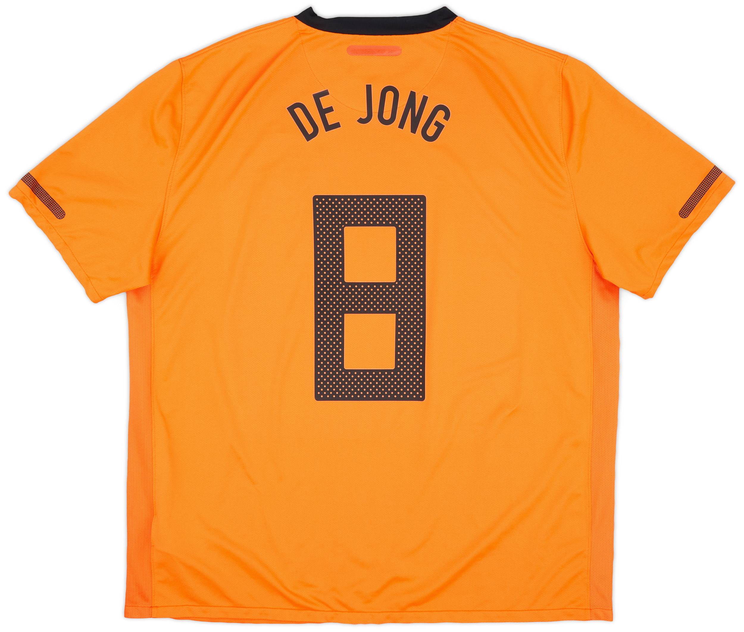 2010-11 Netherlands Home Shirt De Jong #8 - 8/10 - (XXL)