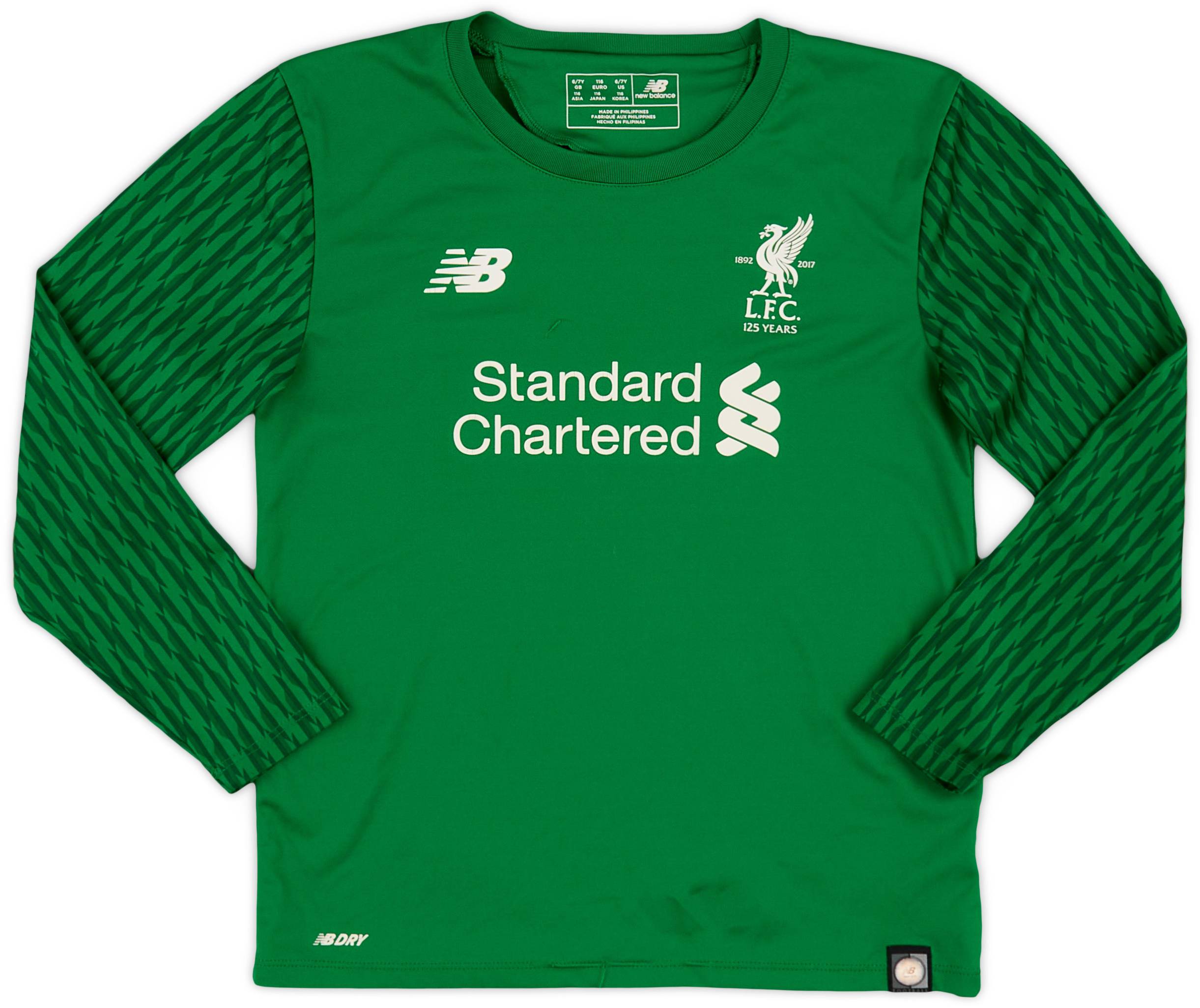 2017-18 Liverpool '125 Years' GK Shirt - 6/10 - (6-7 Years)